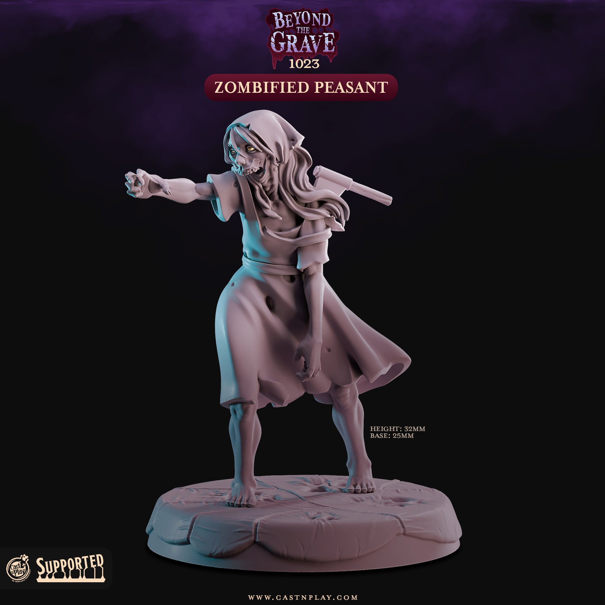 Zombified Human Peasant - aus der Reihe Beyond the Grave von Cast n Play
