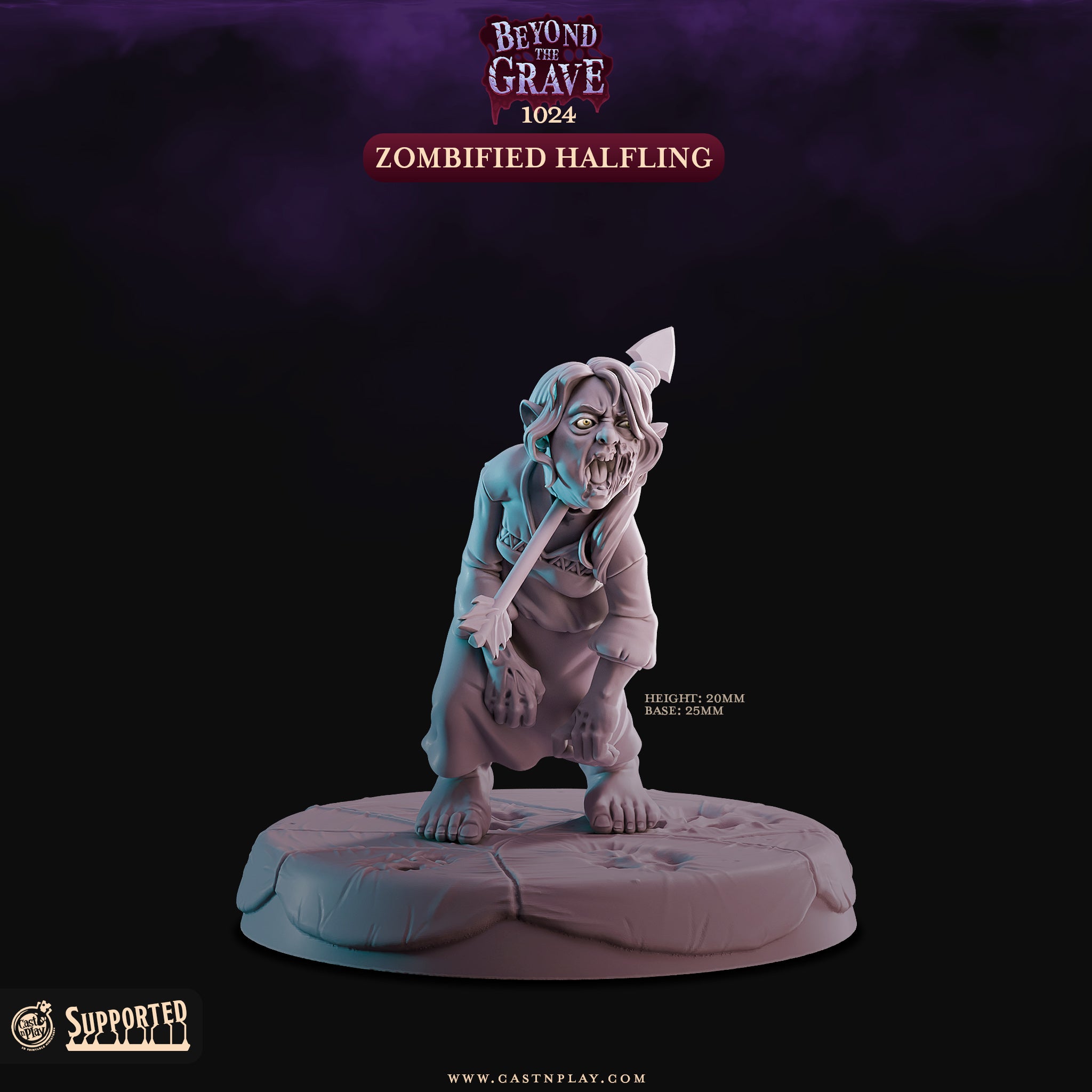 Zombified Halfling - aus der Reihe Beyond the Grave von Cast n Play