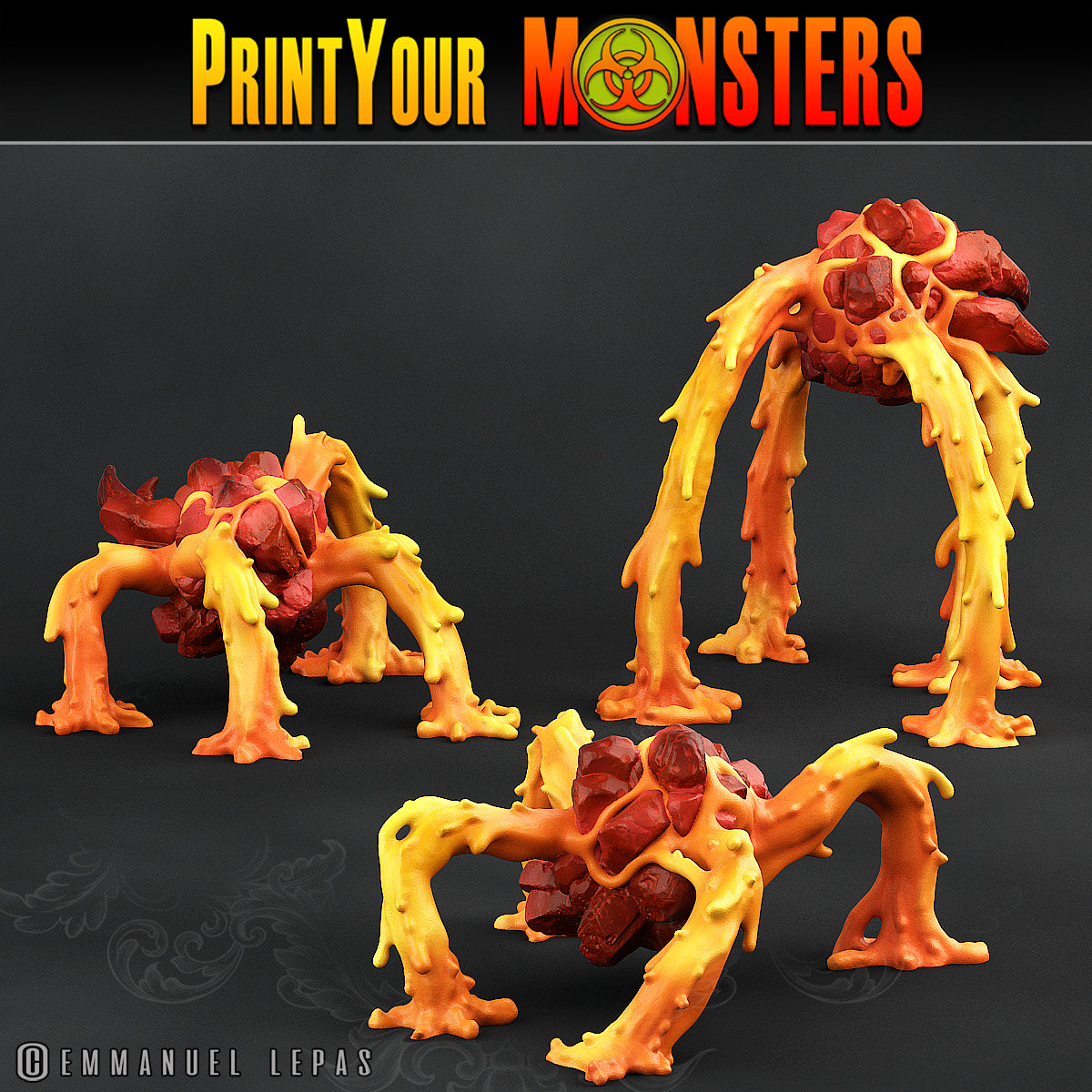 Infernal Magma Spiders - Magma Pack - Print Your Monsters