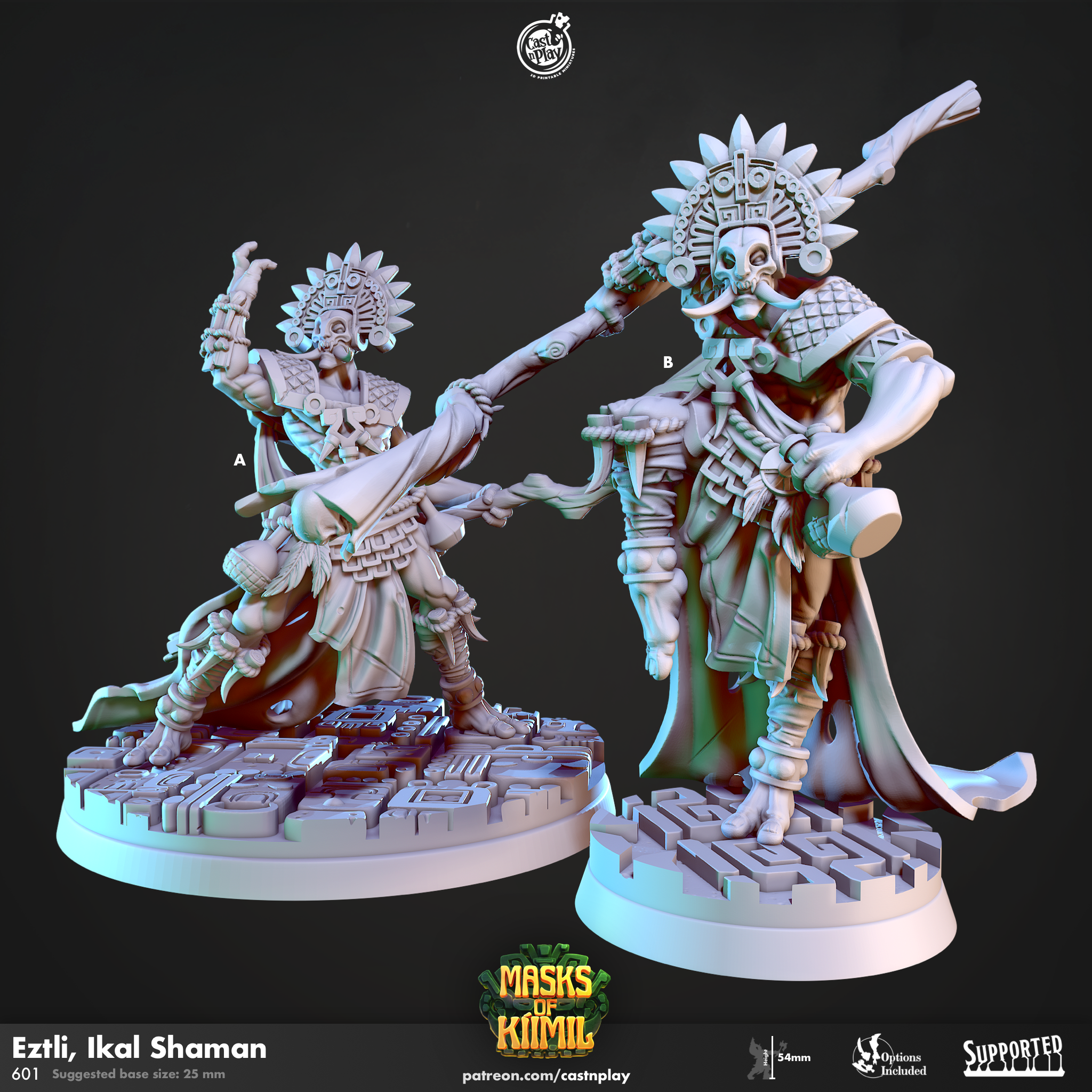 Eztli, Ikal Shaman - aus der Reihe Masks of Kiimil von Cast n Play