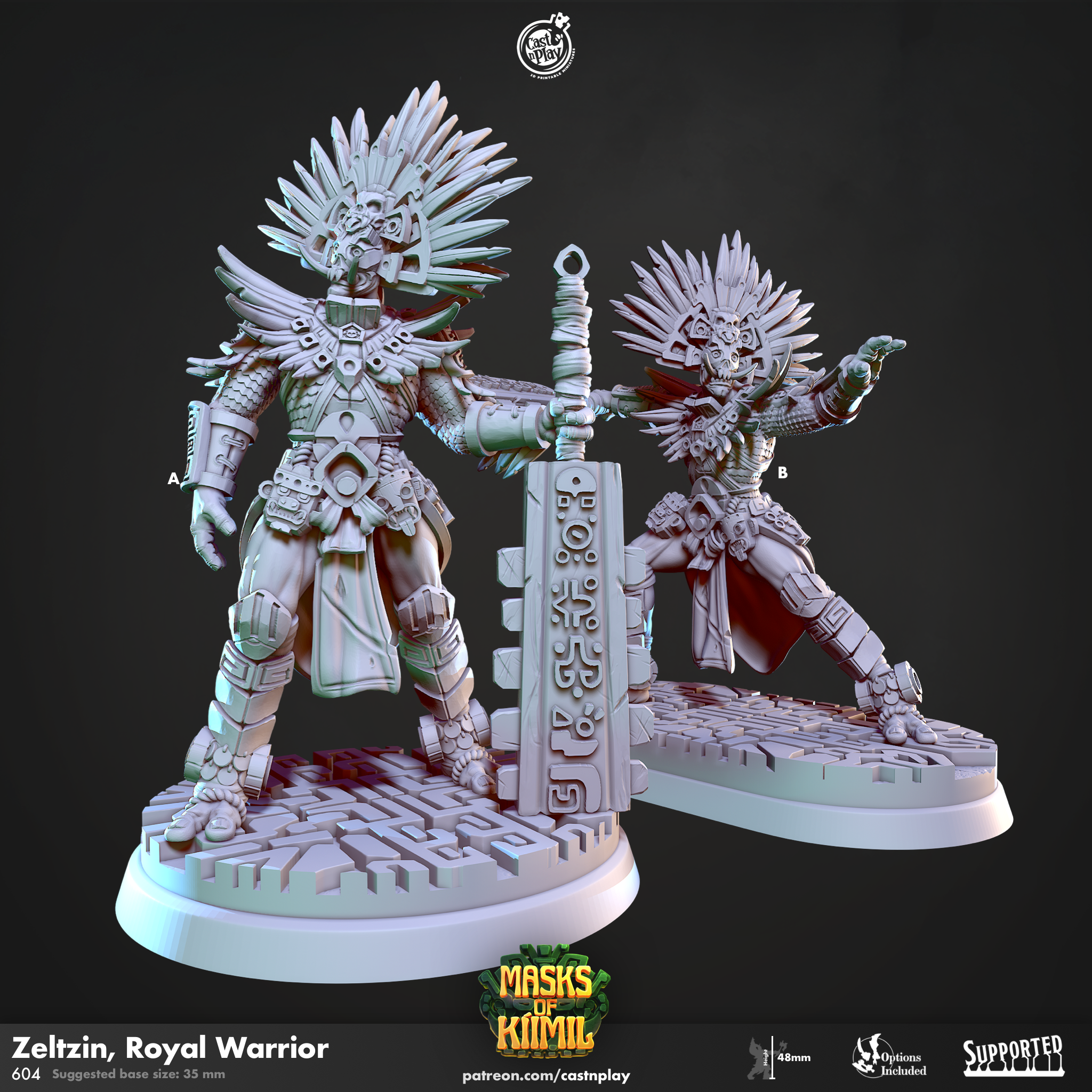 Zeltzin, Royal Warrior - aus der Reihe Masks of Kiimil von Cast n Play