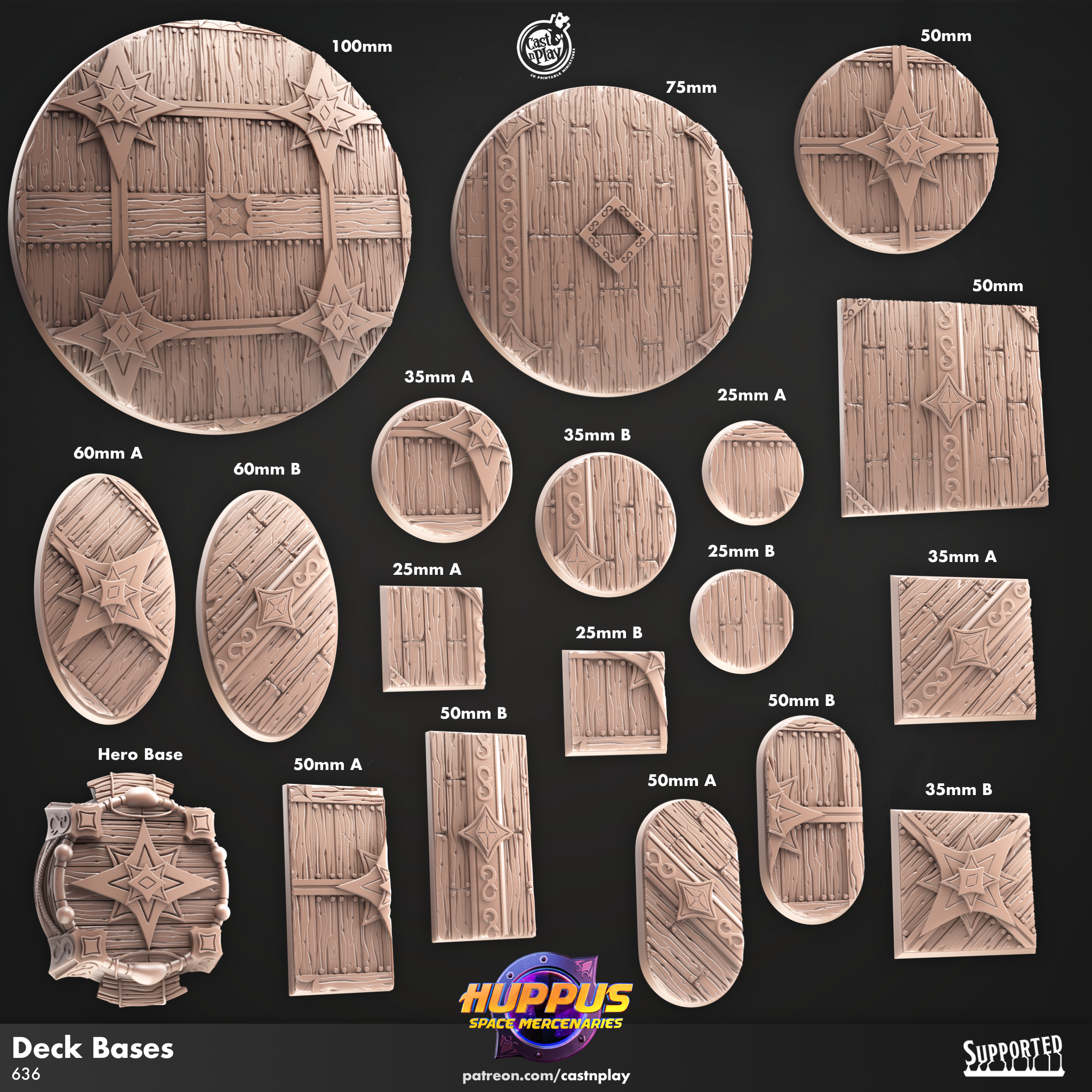 Deck Bases - aus der Reihe Huppus Space Mercenaries von Cast n Play