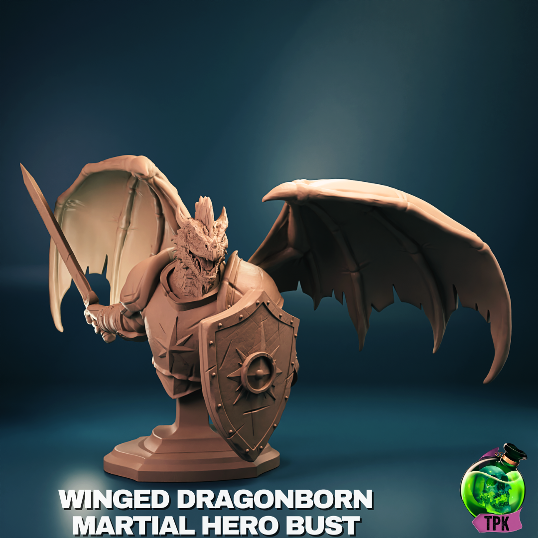 Winged Dragonborn Martial Hero - Bust von TPK Lab