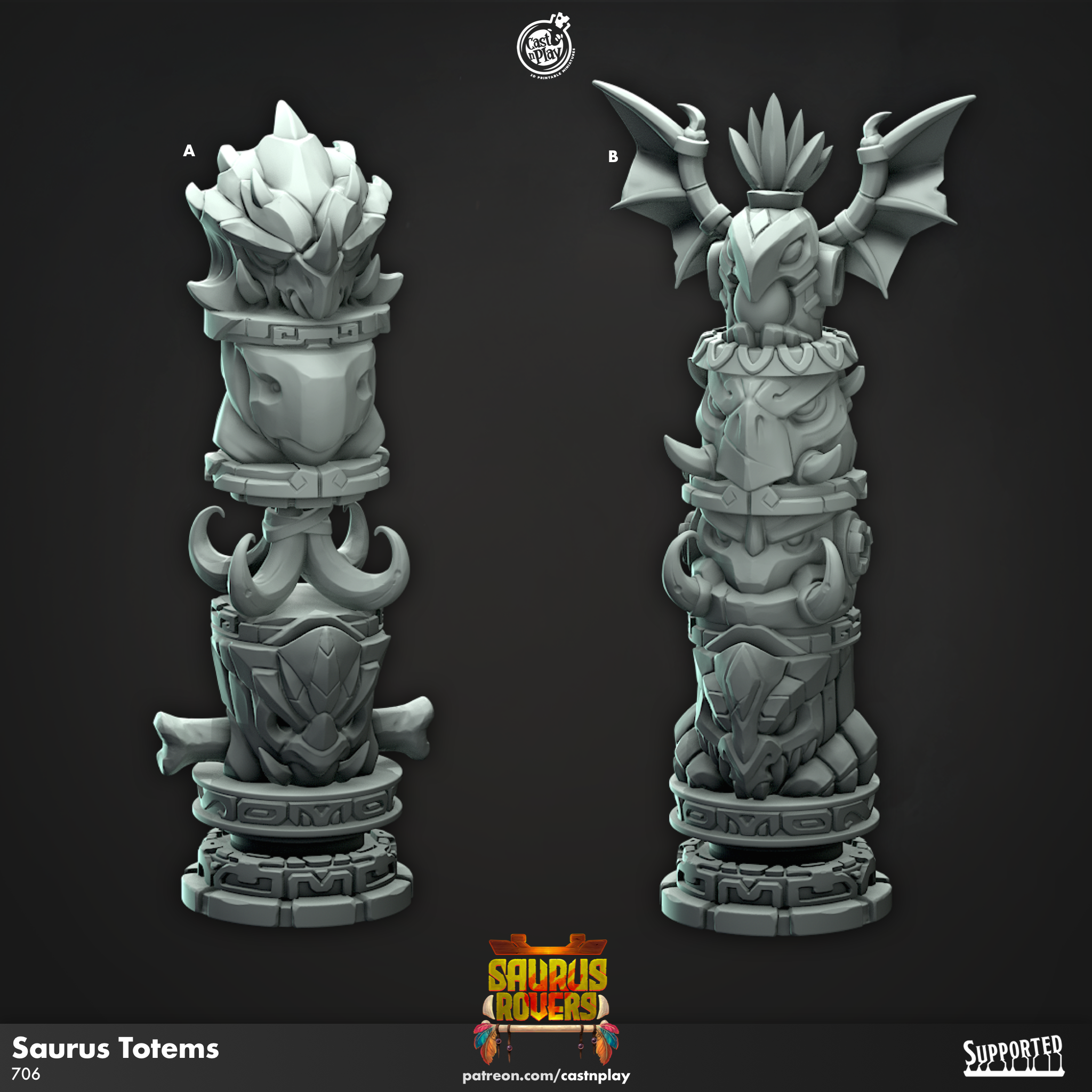 Saurus Totems - aus der Reihe Saurus Rovers von Cast n Play