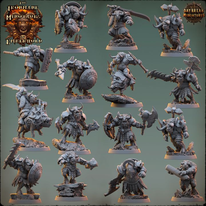 Minotaur - aus der Reihe The Ironmane Minotaurs of Emberhold von Daybreak Miniatures