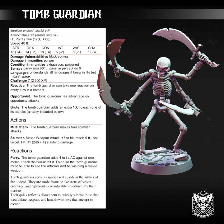 Gardien de tombe squelette - par Dungeon Dog
