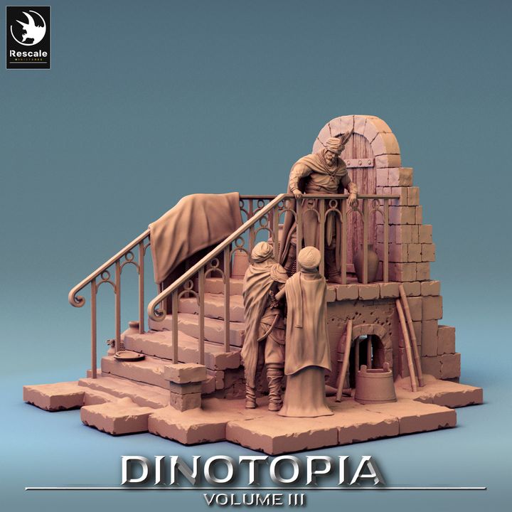 Diorama - de la série Dinotopia III de Rescale Miniatures