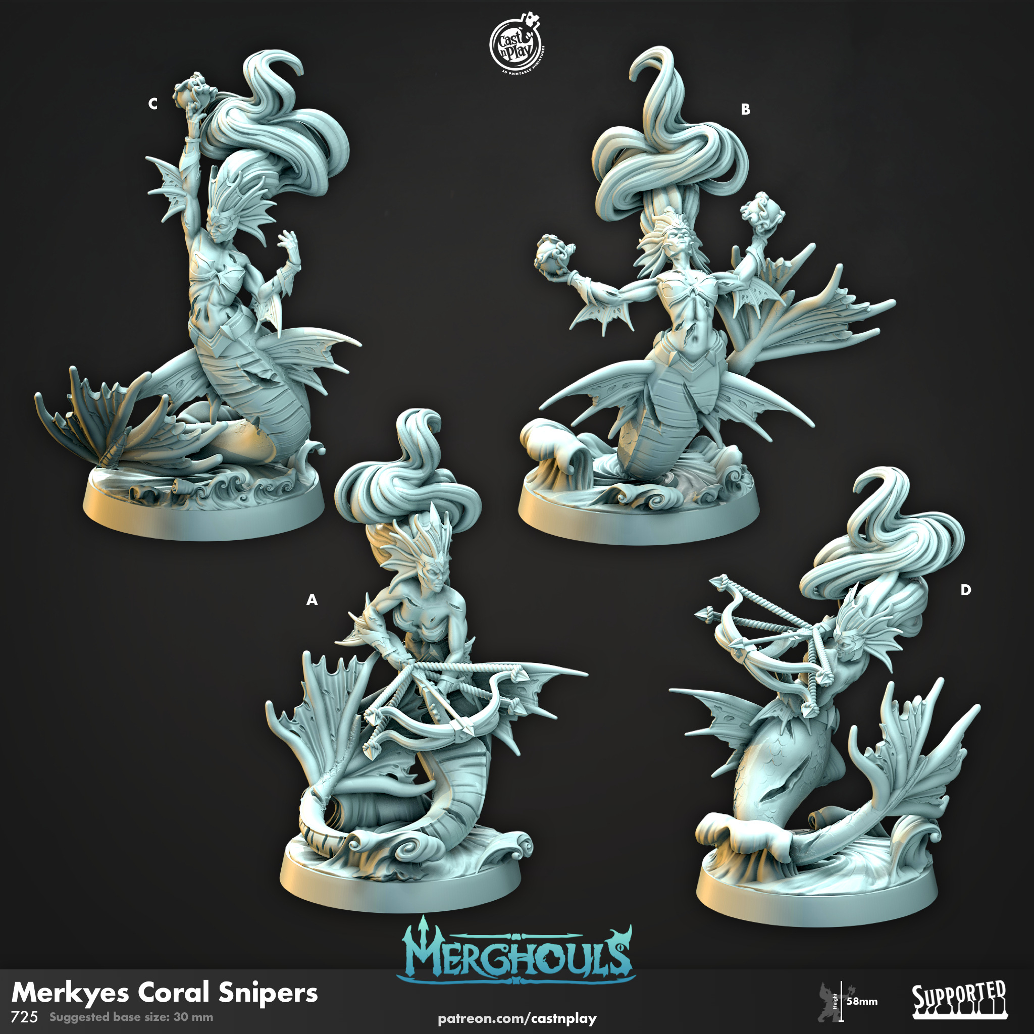 Merkyes Coral Snipers - Merghouls - Cast n Play