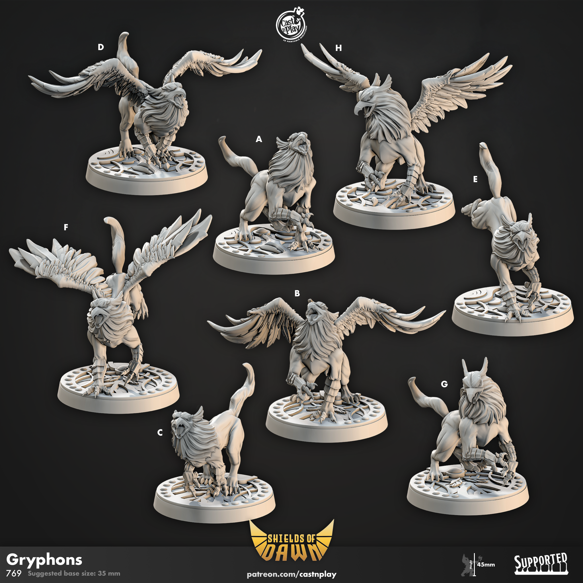 Griffons - de la série Shields of Dawn de Cast n Play