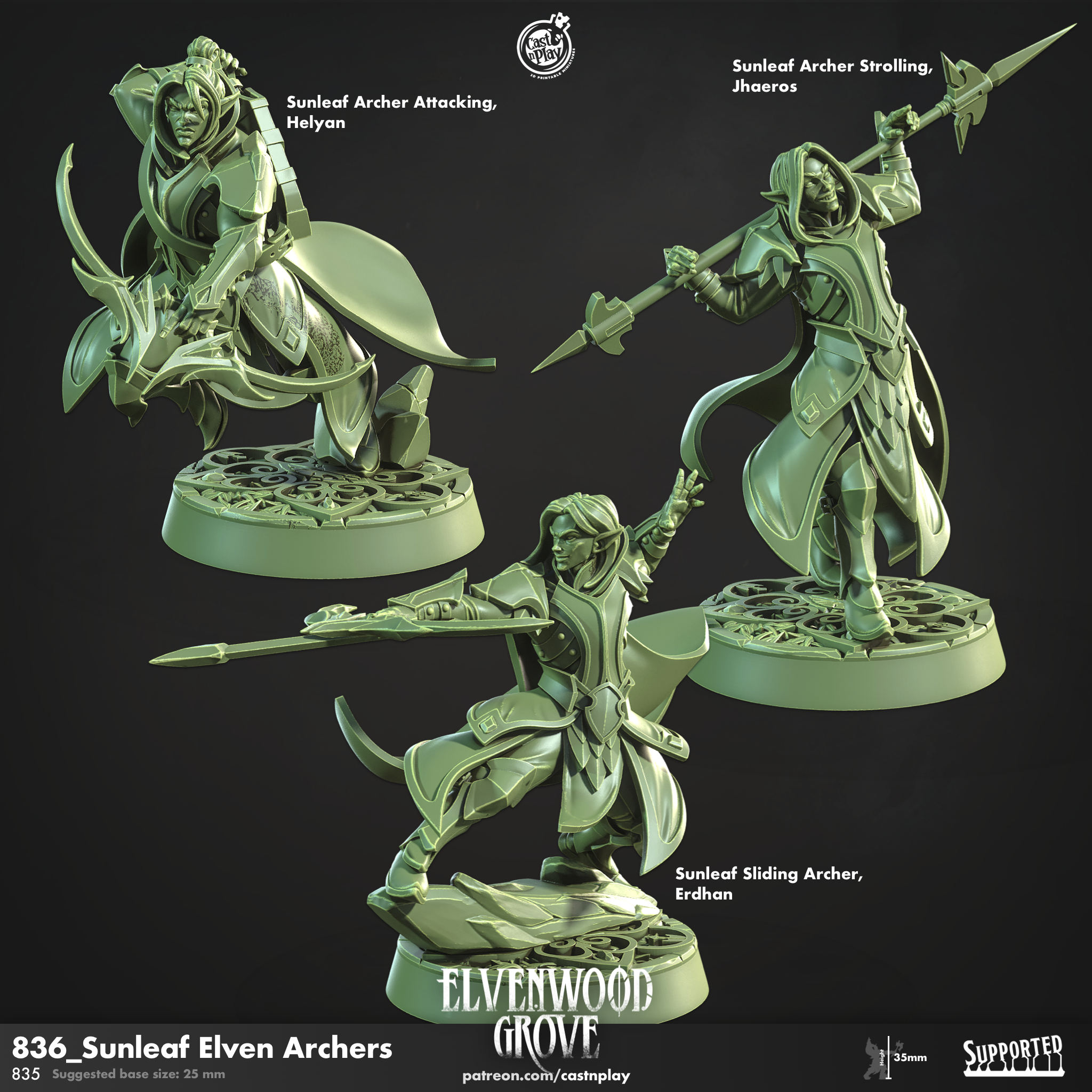 Sunleaf Elven Archers - aus der Reihe Elvenwood Grove von Cast n Play