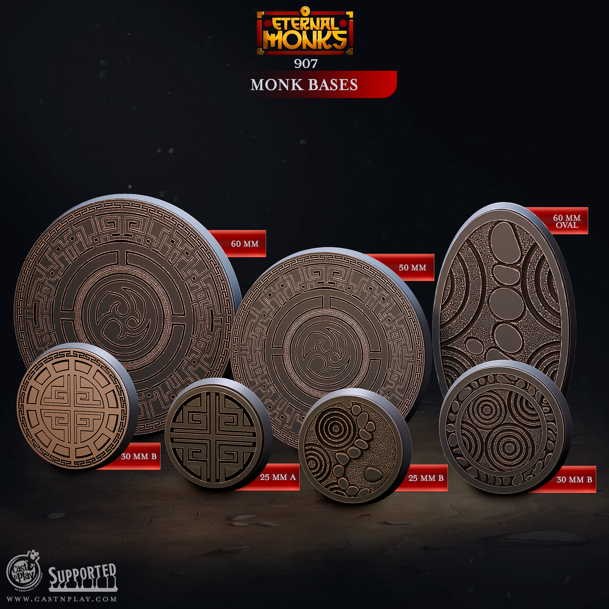 Monk Bases - aus der Reihe Eternal Monks von Cast n Play