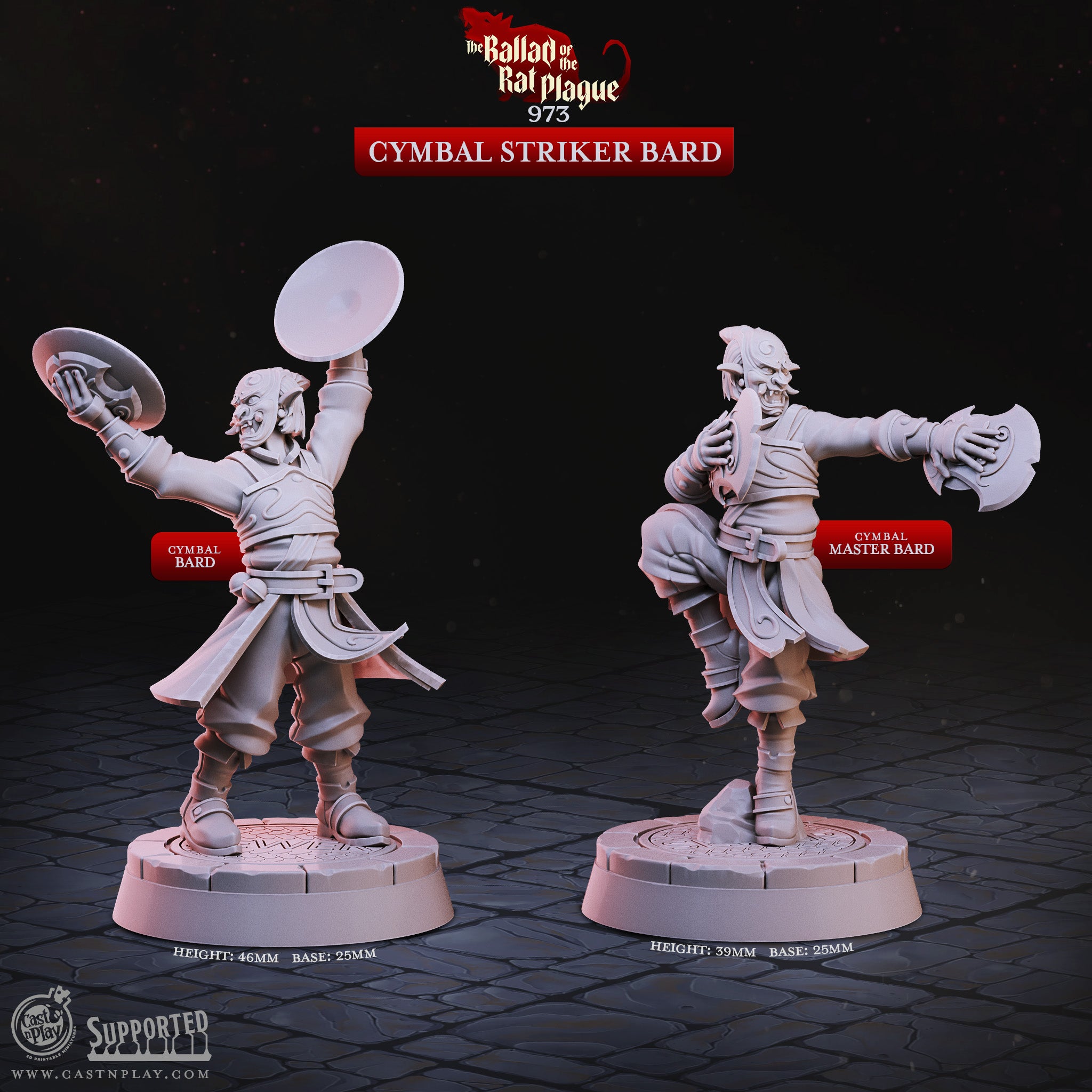 Cymbal Striker Bard - de la série The Ballad of the Rat Plague de Cast n Play