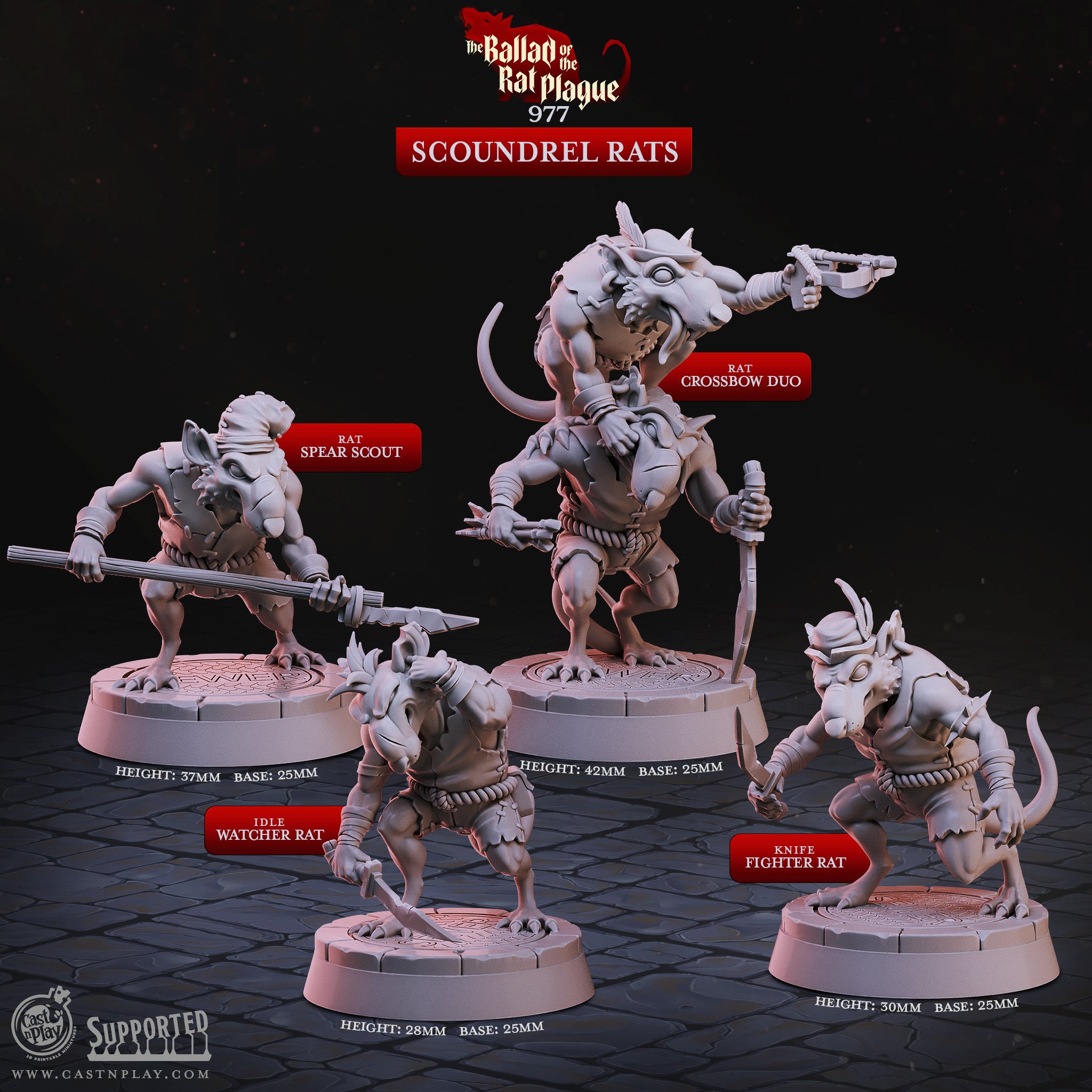 Les rats scélérats - de la série La Ballade du fléau des rats de Cast n Play