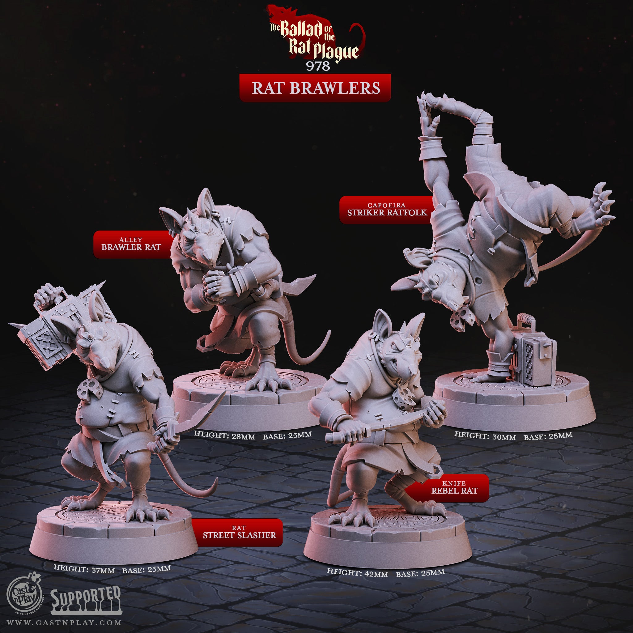 Rat Brawlers - de la série The Ballad of the Rat Plague de Cast n Play