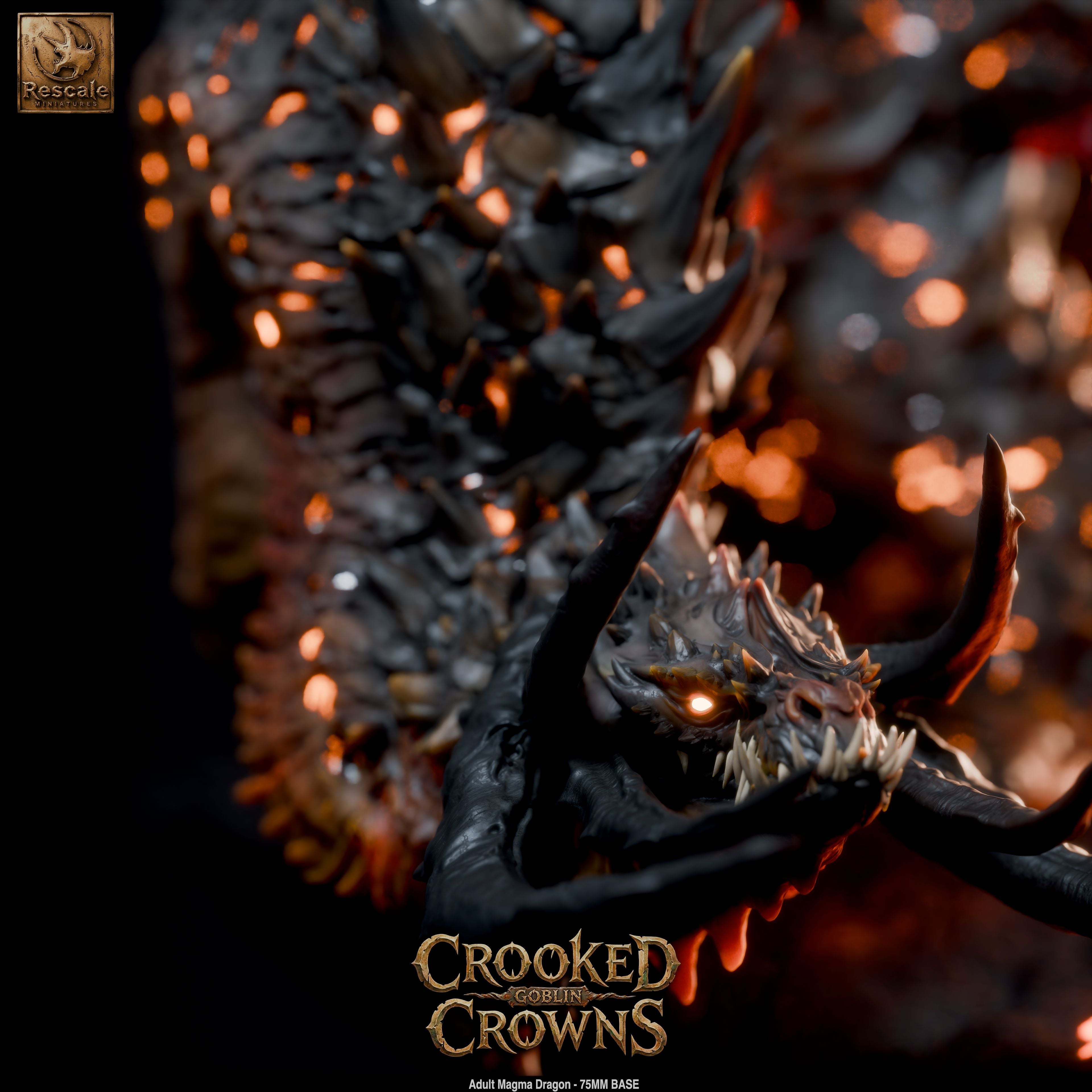 Magma Dragon - Crooked Crowns - Rescale Miniatures