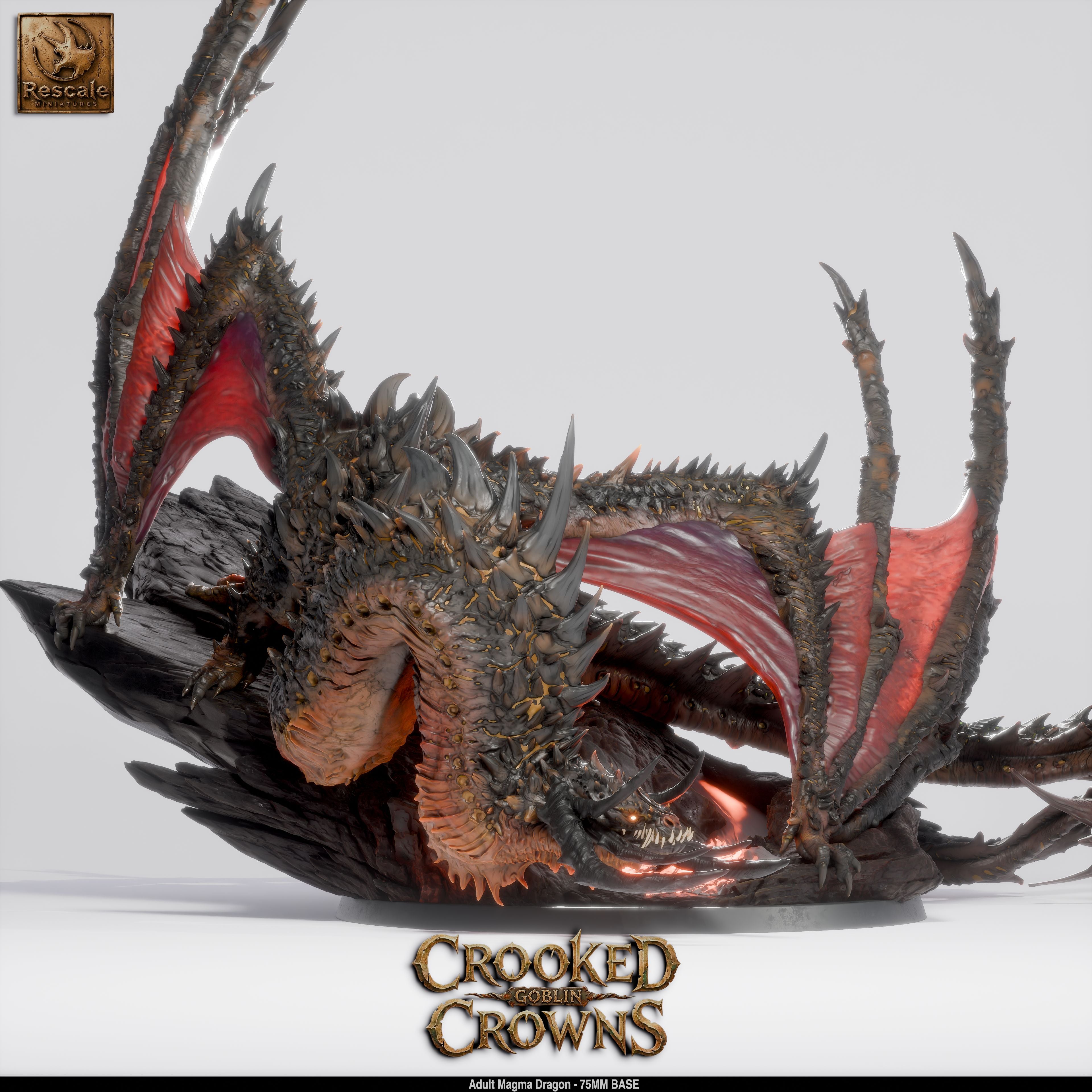 Magma Dragon - Crooked Crowns - Rescale Miniatures
