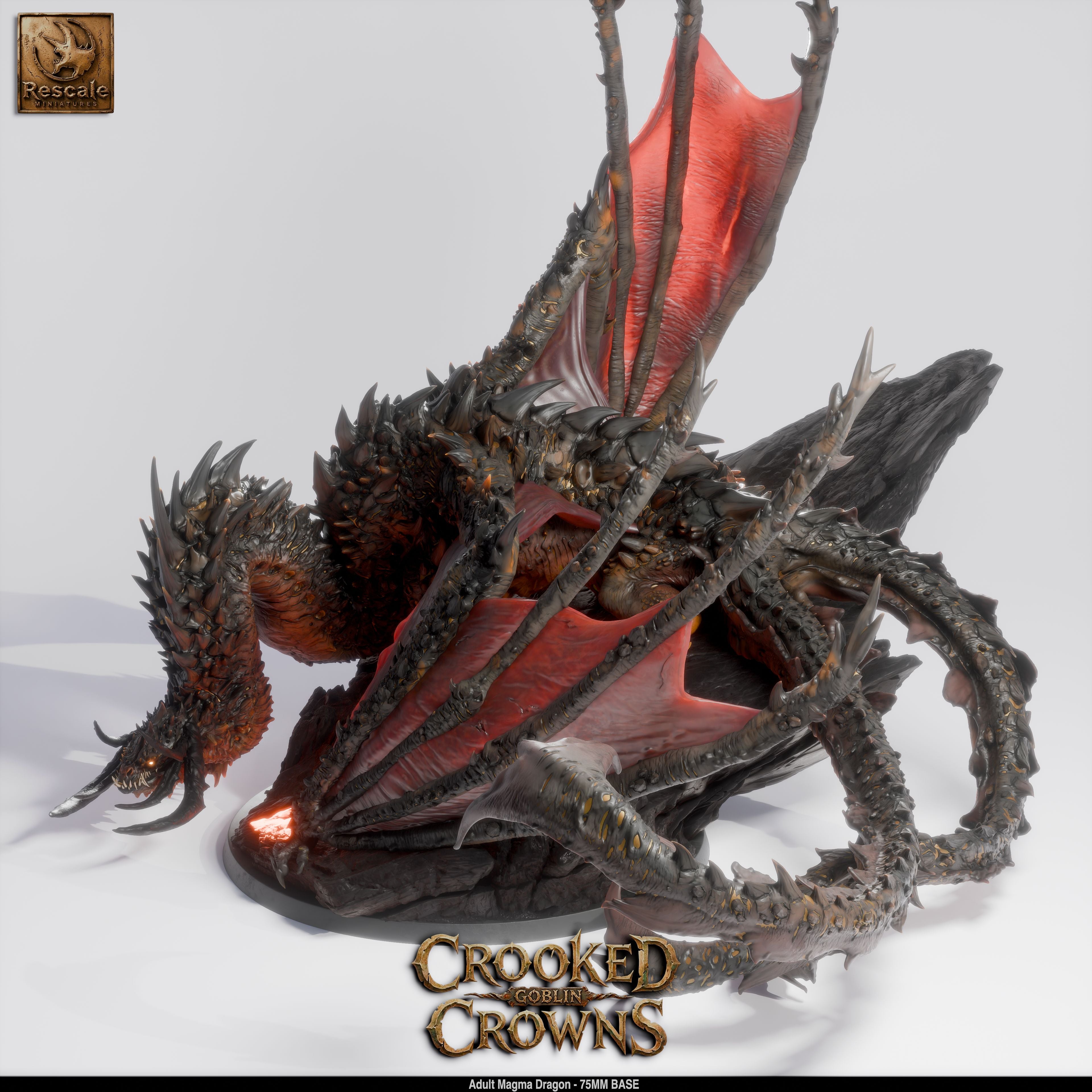 Magma Dragon - Crooked Crowns - Rescale Miniatures