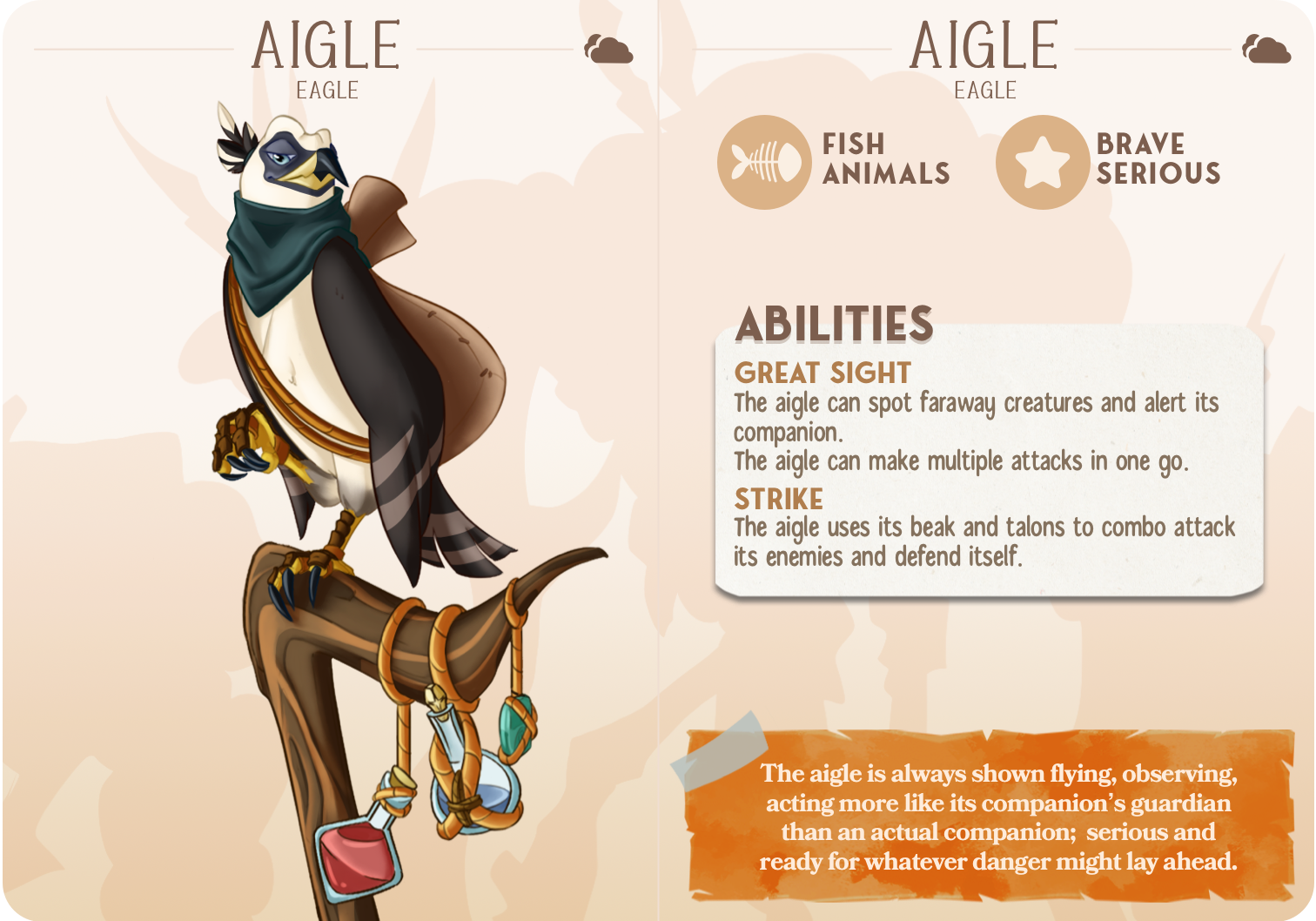 Eagle - Flyers - Aigle - Animal Companions by Cornelia - Cast n Play