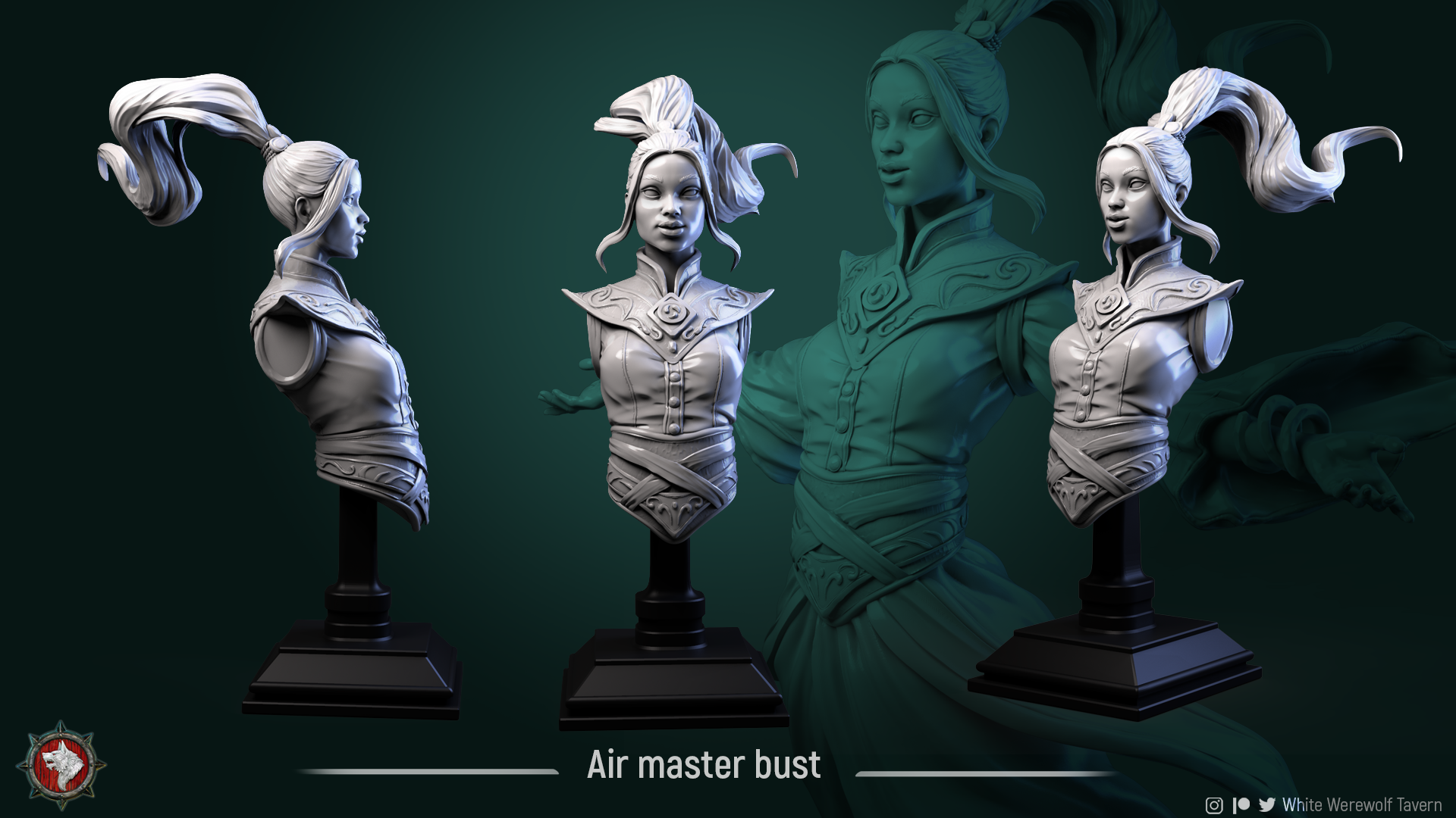 Air Master - Bust aus der Reihe 4 Elements von White Werewolf Tavern