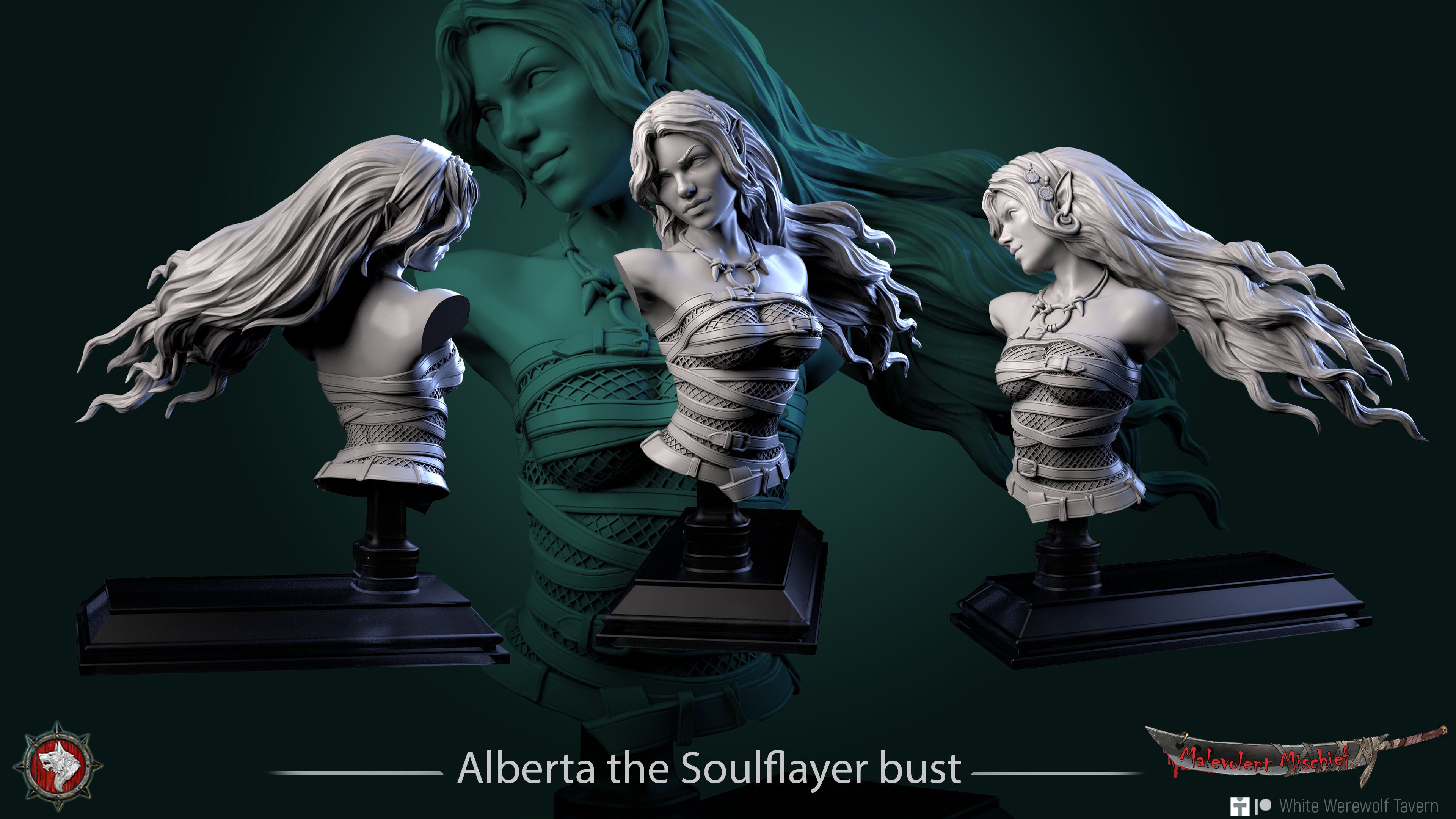 Alberta the Soulflayer - Bust aus der Reihe Malevolent Mischief von White Werewolf Tavern