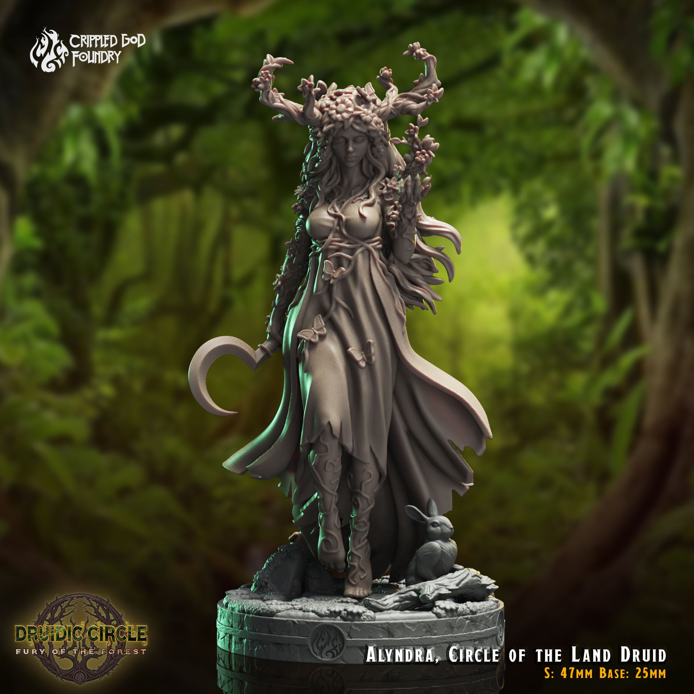 Alyndra, Circle of the Land Druid - from the Druidic Circle series by Crippled God Foundry
