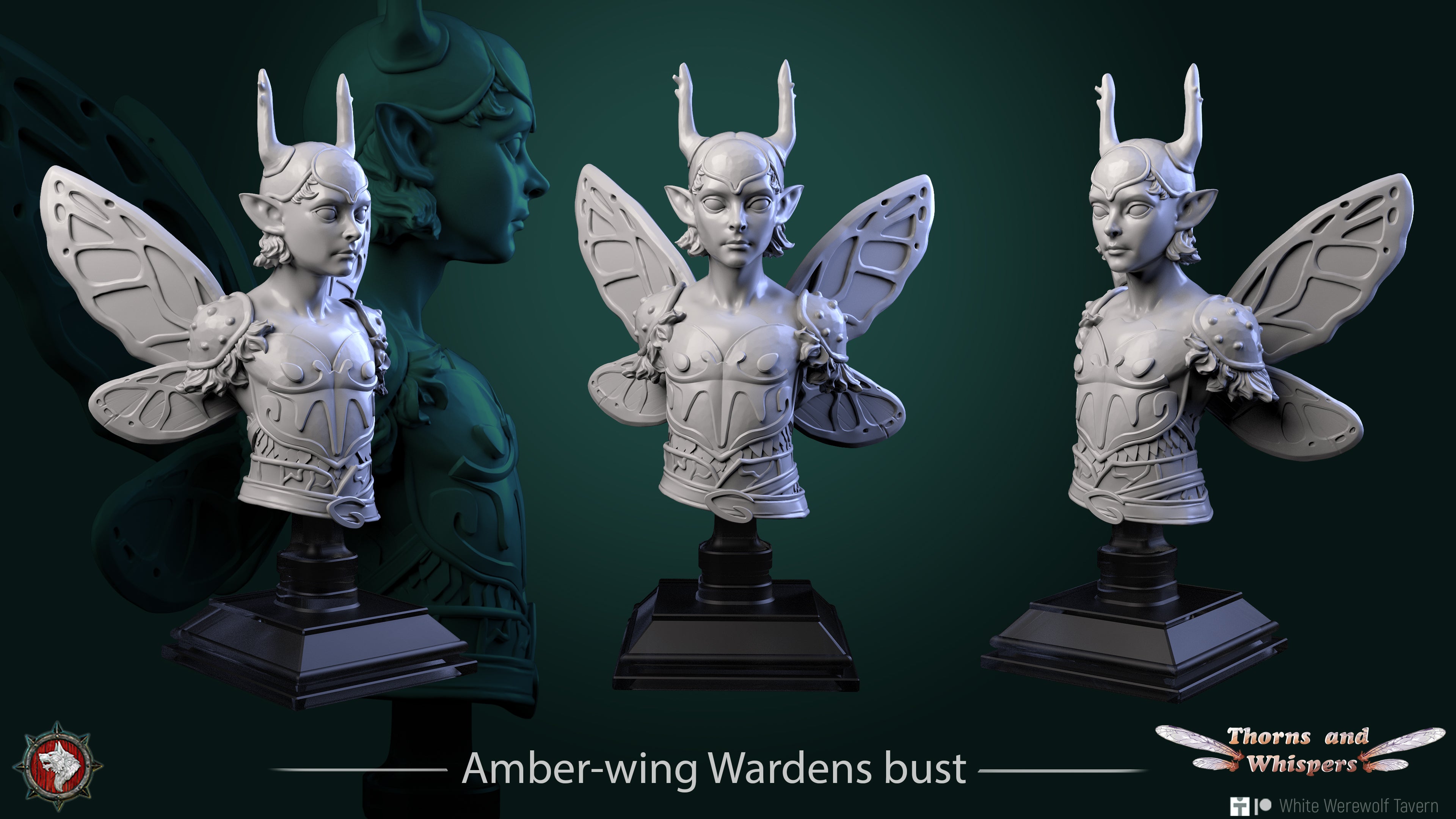 Amber Wing Warden - Bust aus der Reihe Thorns and Whispers von White Werewolf Tavern