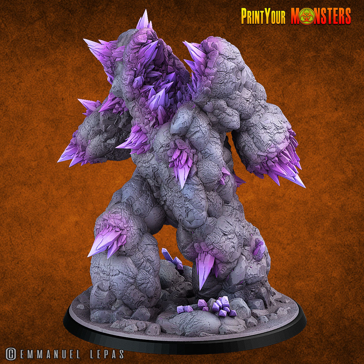 print your monsters Amethyst Golem - Golems