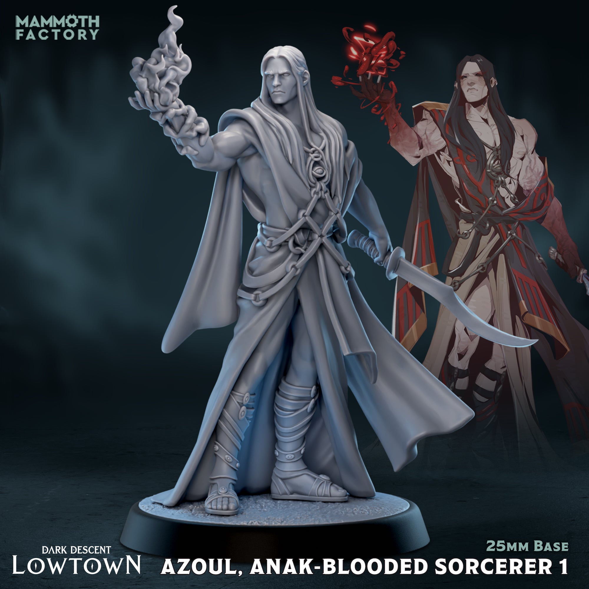 Azoul Anak-Blooded Sorcerer - Lowtown - Dark Descent - Mammoth Factory