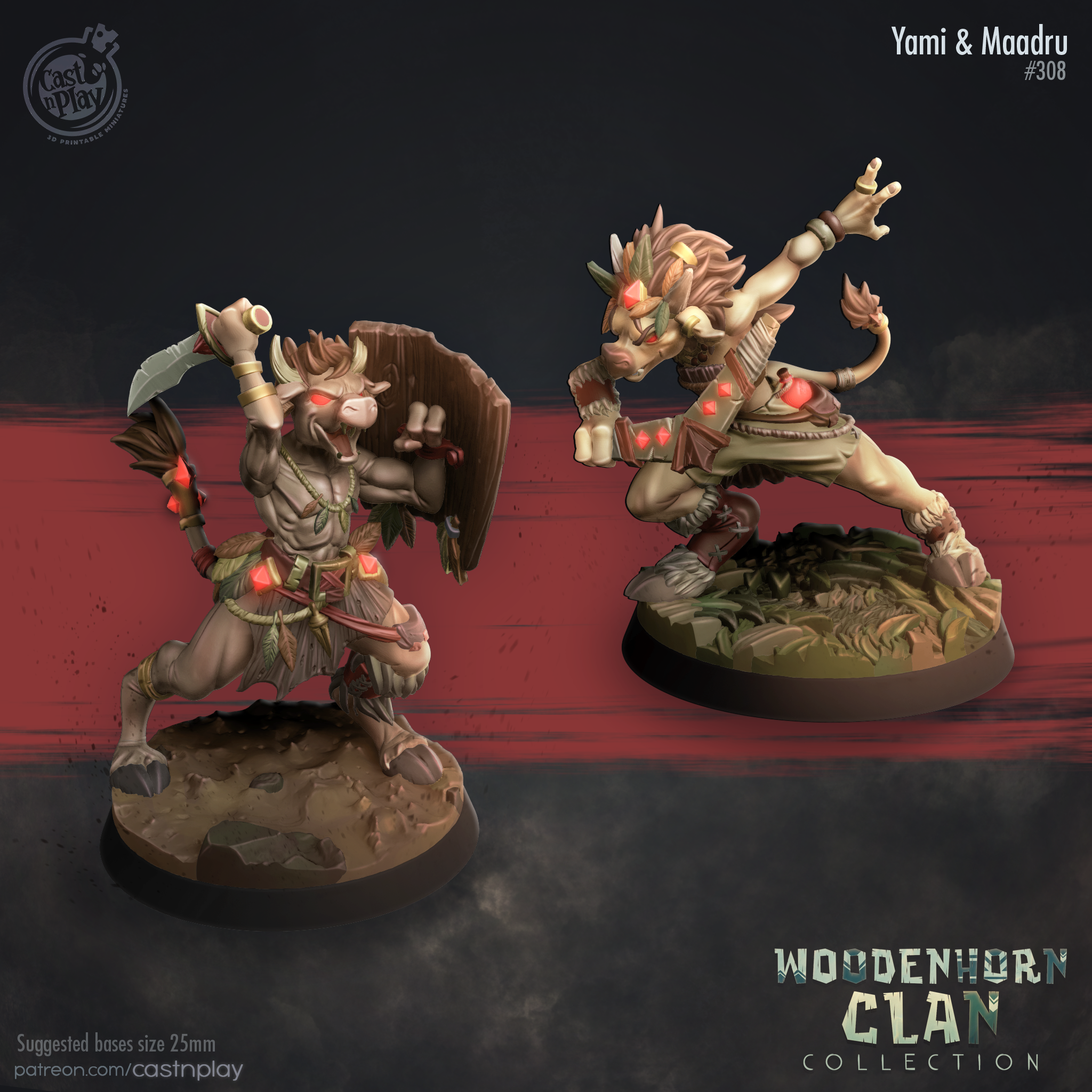 Yami et Maadru - de la série Woodenhorn Clan de Cast n Play
