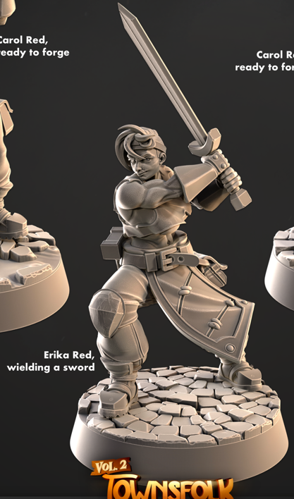 Blacksmith Hammer Sisters - Townsfolk 2 - Cast n Play