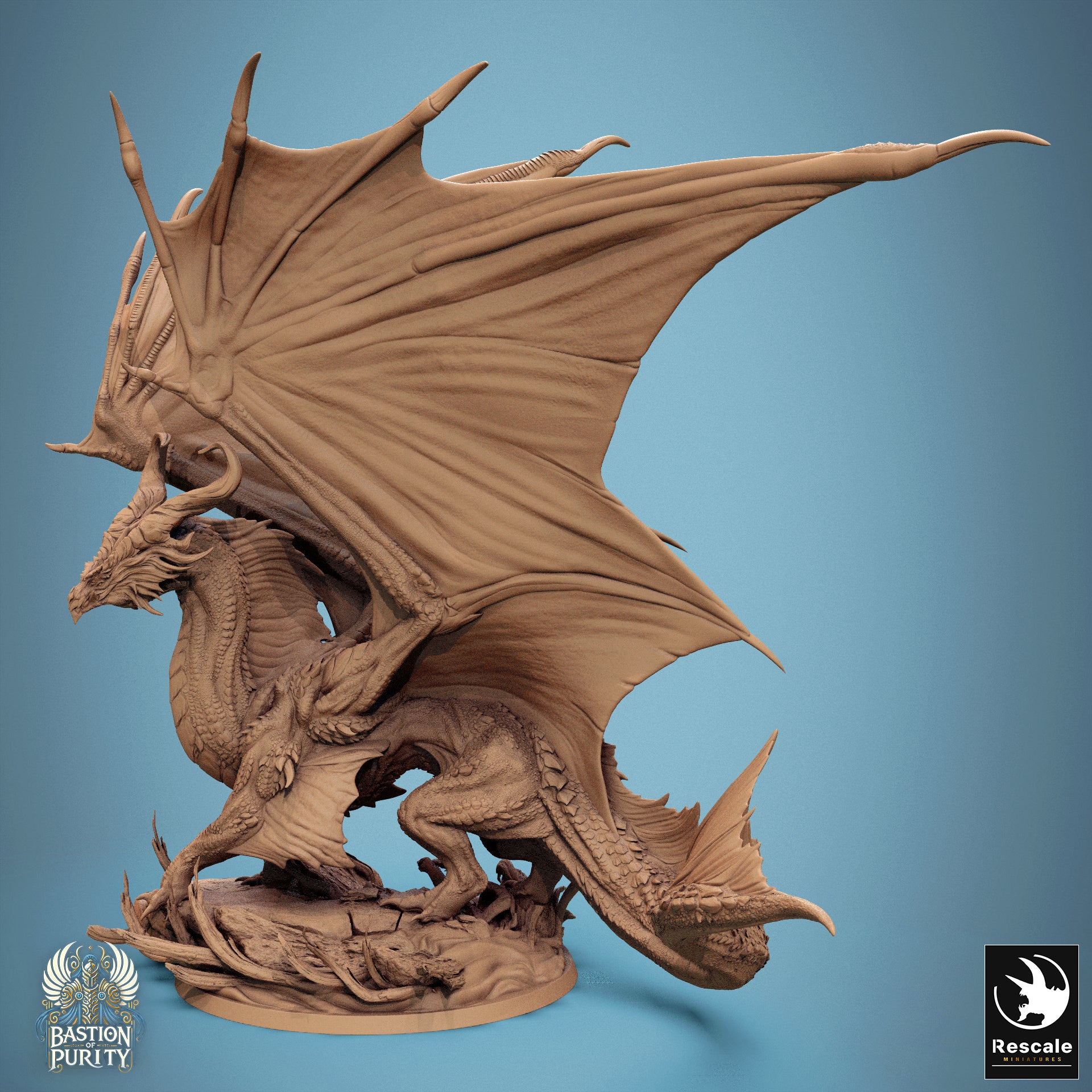 Bronze Dragon Stand - aus der Reihe Bastion of Purity von Rescale Miniatures