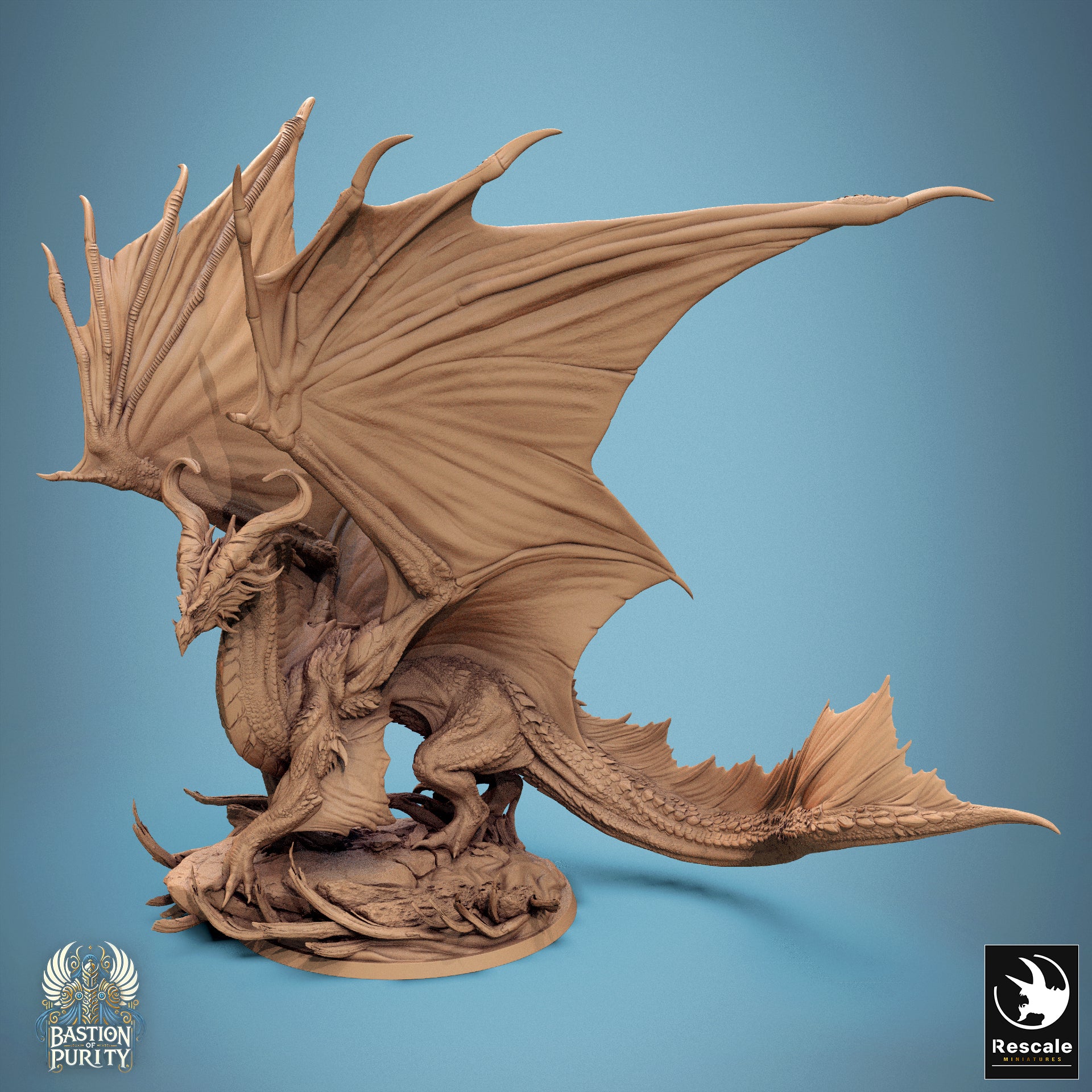 Bronze Dragon Stand - aus der Reihe Bastion of Purity von Rescale Miniatures