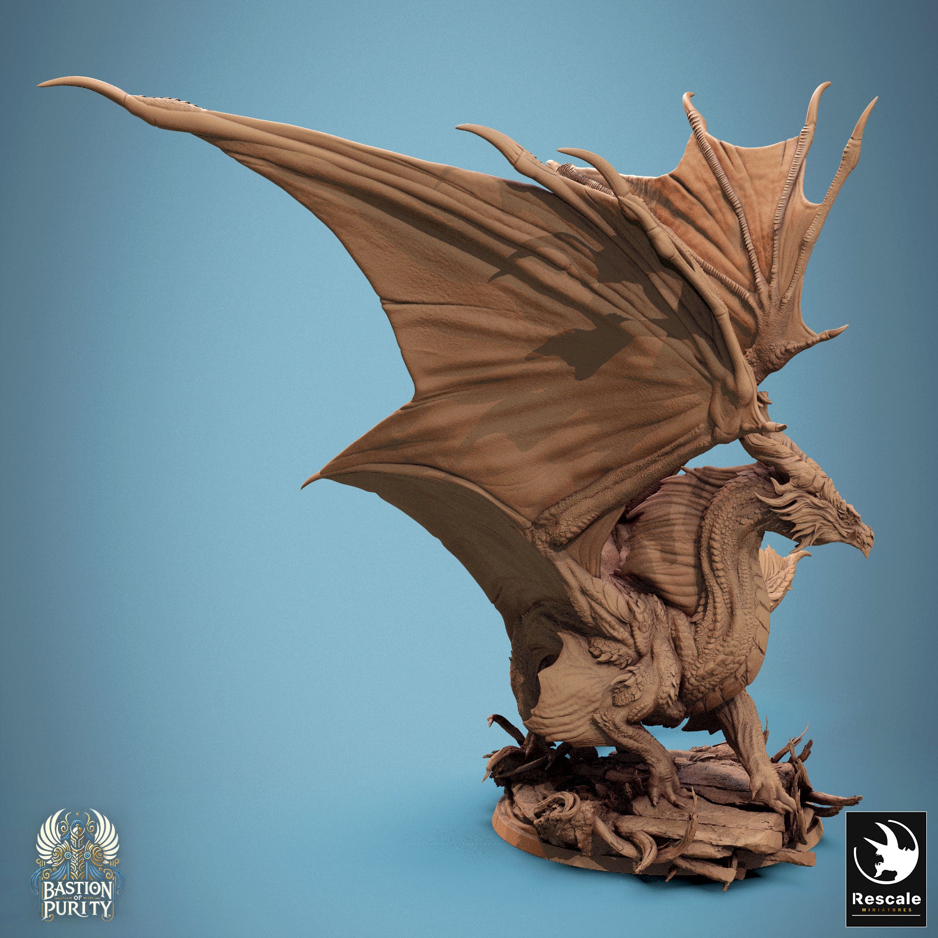 Bronze Dragon Stand - aus der Reihe Bastion of Purity von Rescale Miniatures