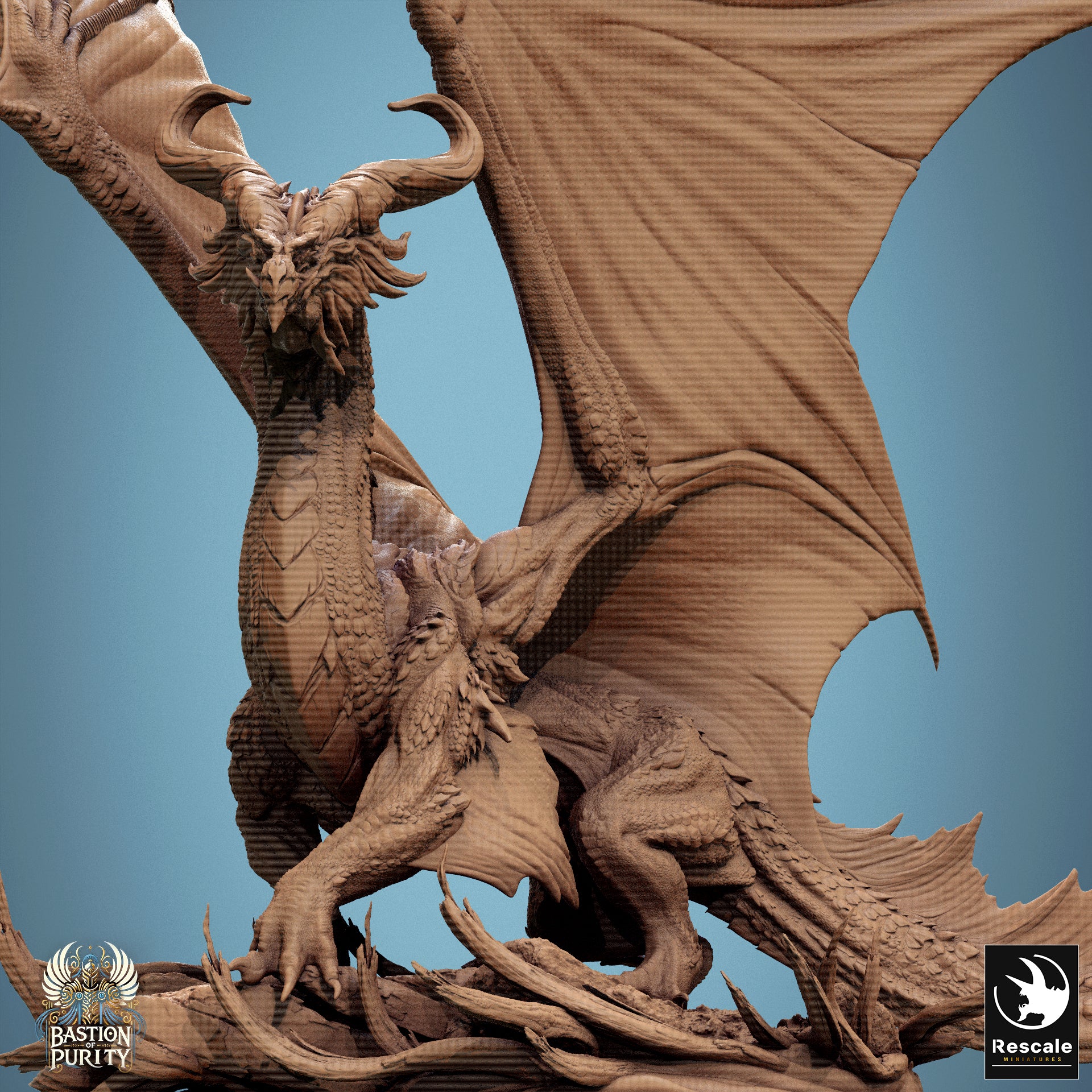 Bronze Dragon Stand - aus der Reihe Bastion of Purity von Rescale Miniatures