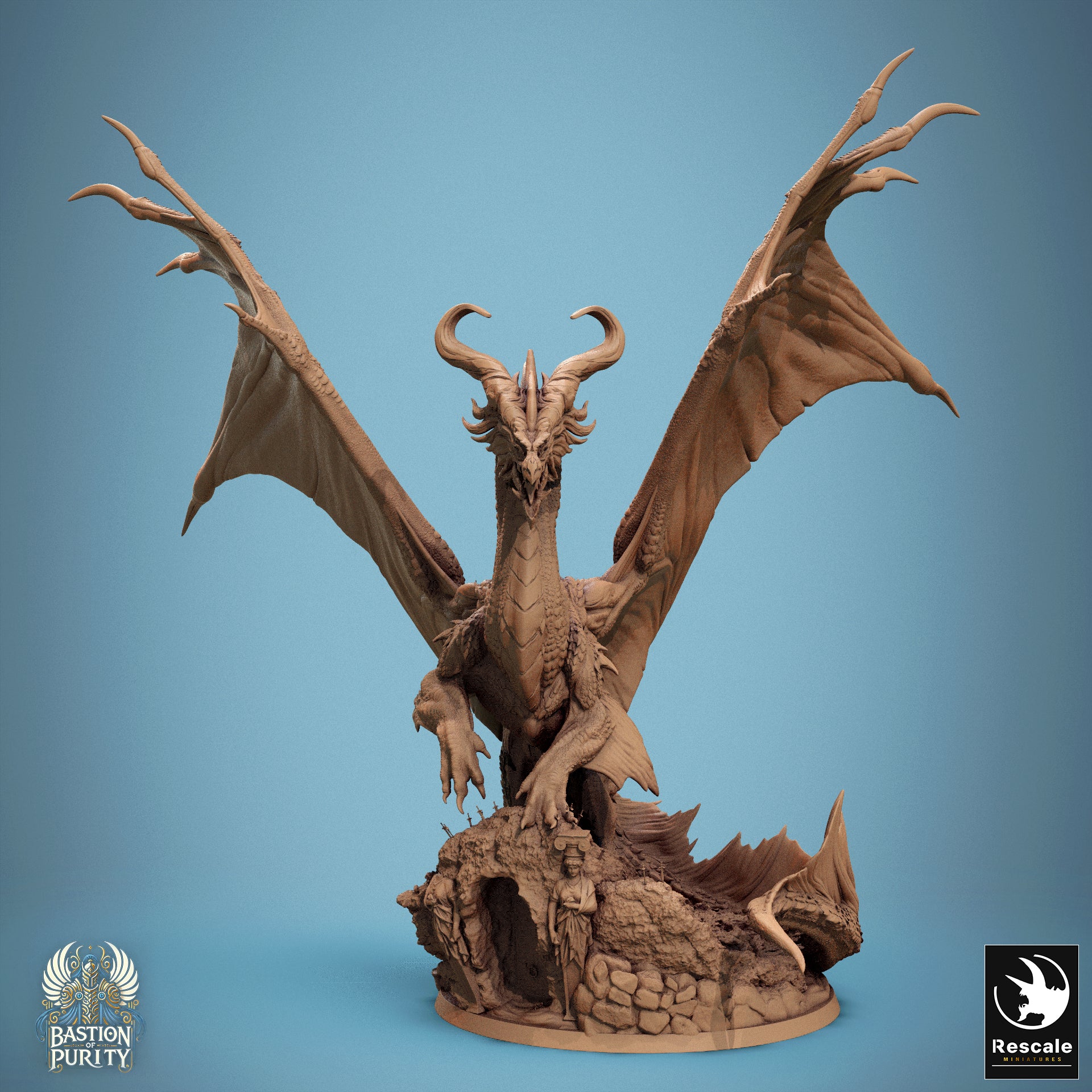 Bronze Dragon Stand Door - aus der Reihe Bastion of Purity von Rescale Miniatures