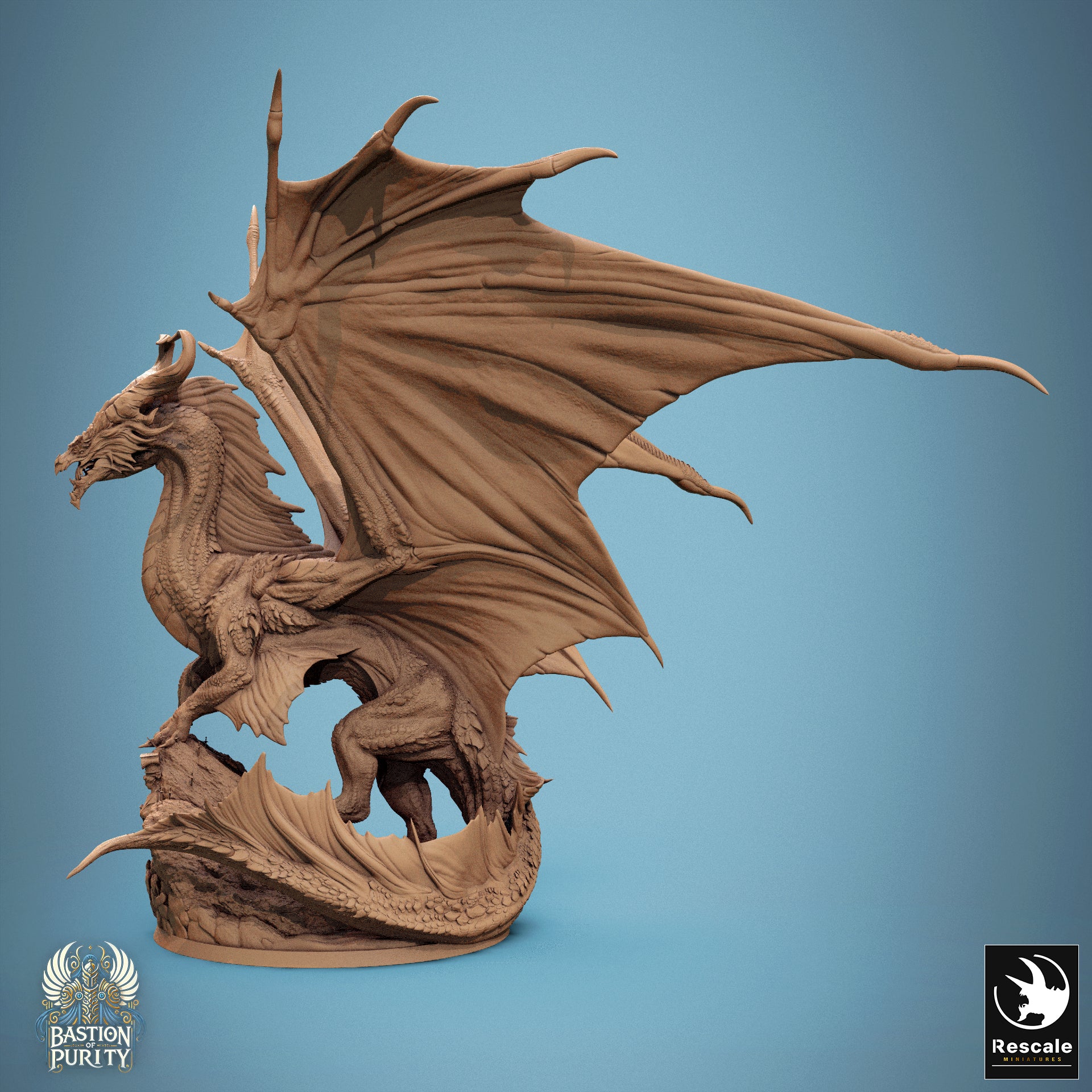 Bronze Dragon Stand Door - aus der Reihe Bastion of Purity von Rescale Miniatures