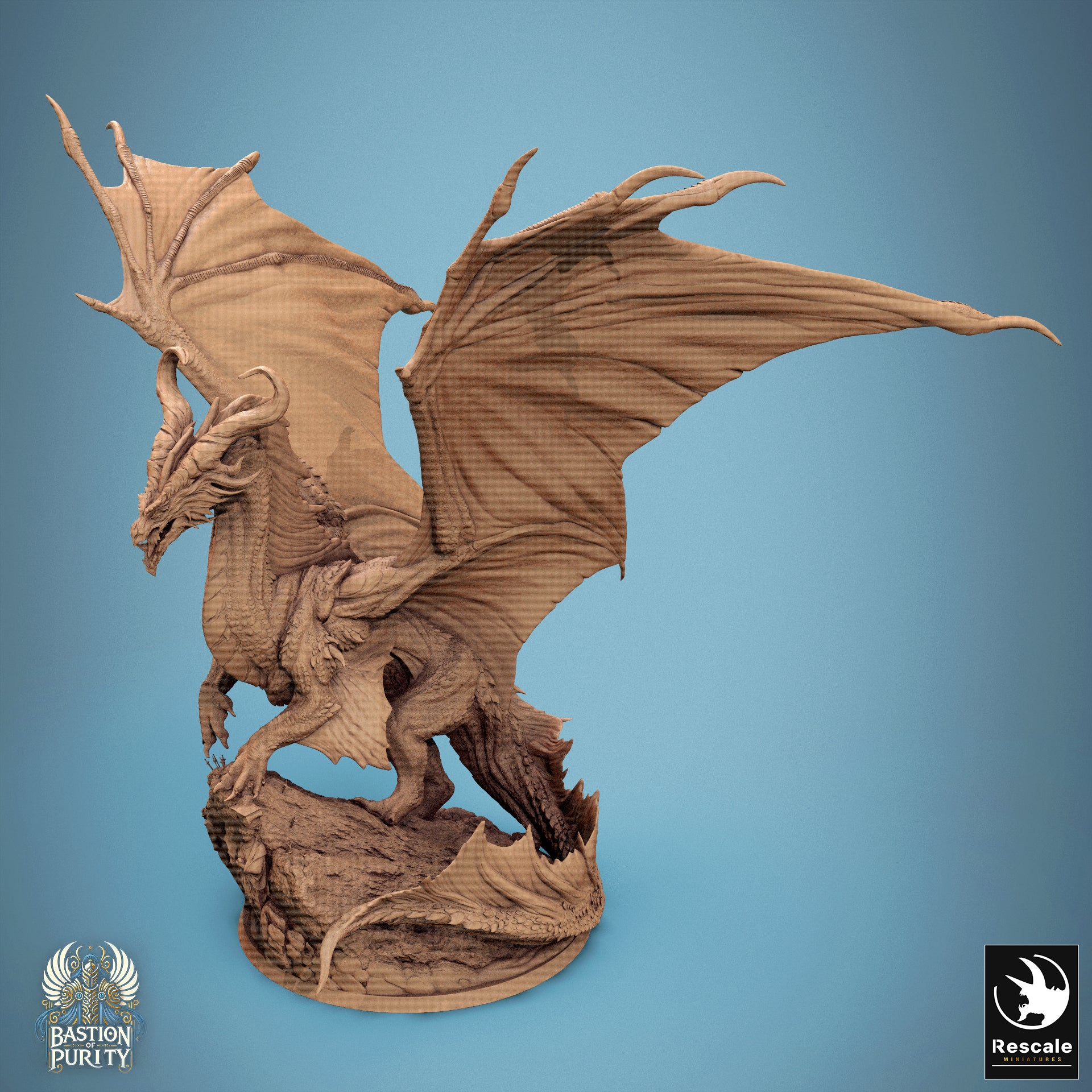Bronze Dragon Stand Door - aus der Reihe Bastion of Purity von Rescale Miniatures