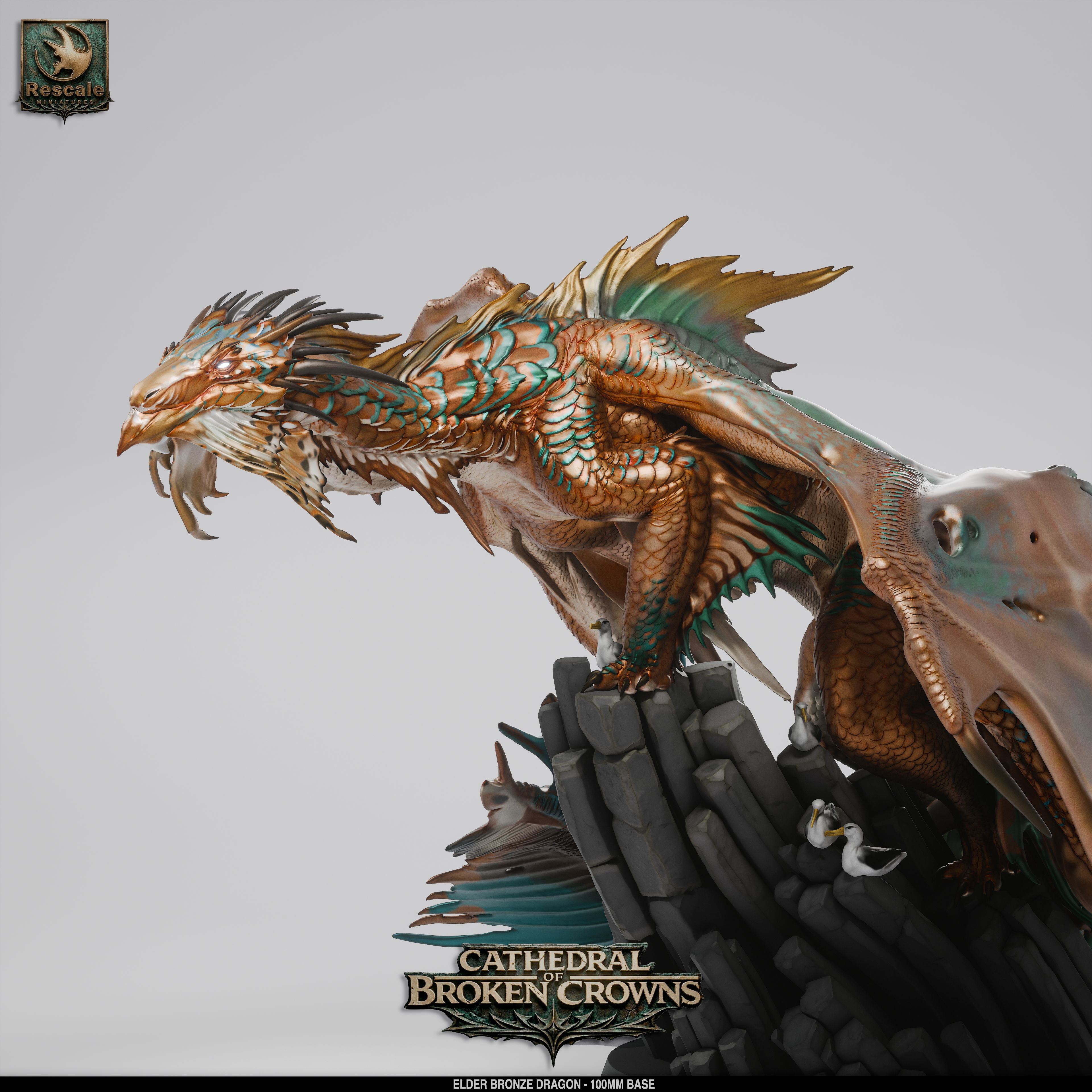Elder Bronze Dragon - Cathedral of Broken Crowns - Rescale Miniatures