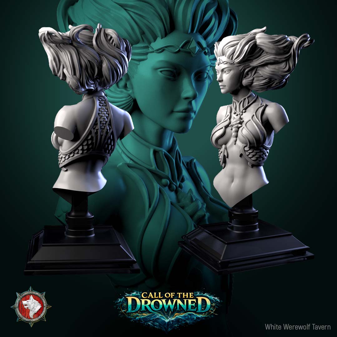 Mermaid Bust - Call of the Drowned - White Werewolf Tavern