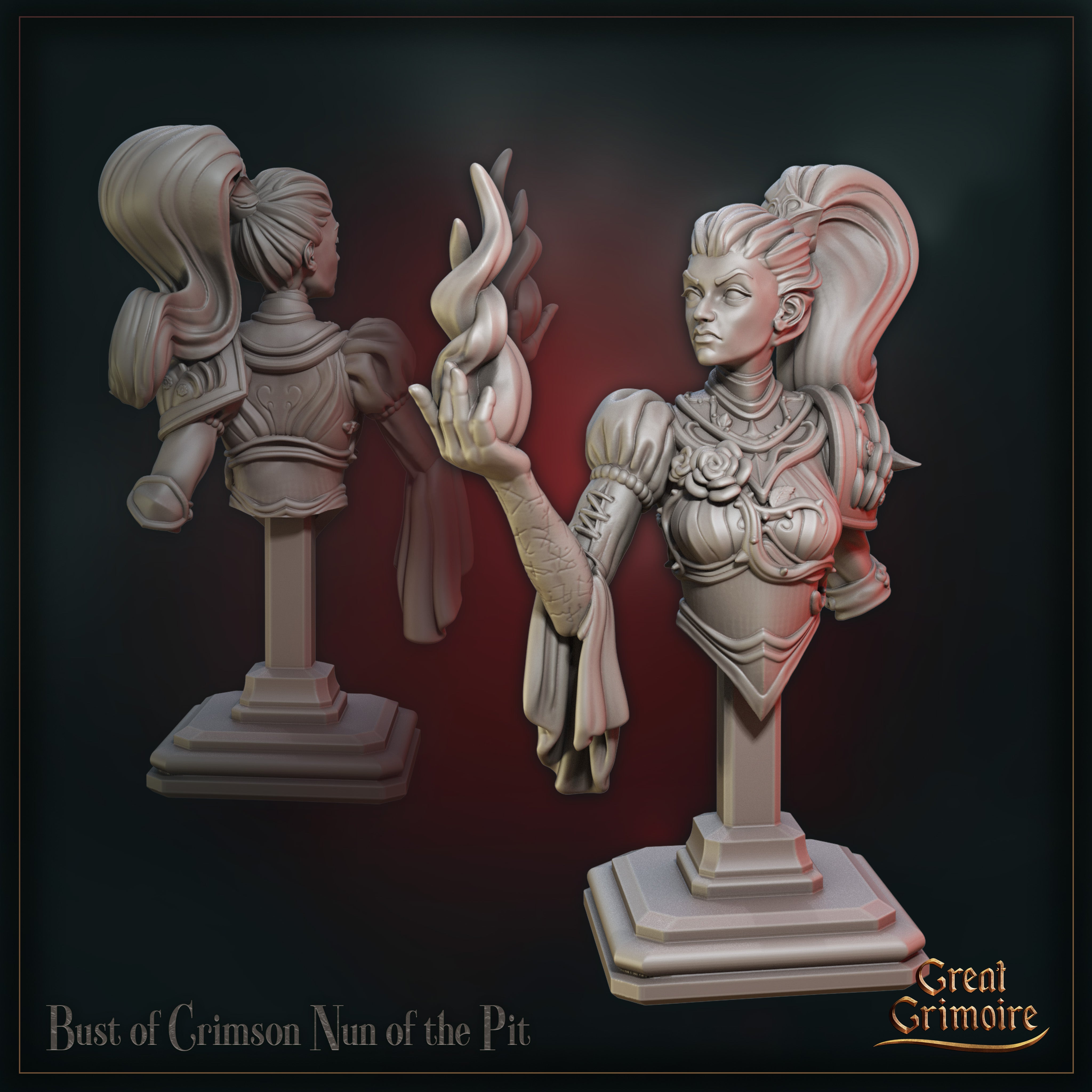 Crimson Nun of the Pit - Bust von Great Grimoire