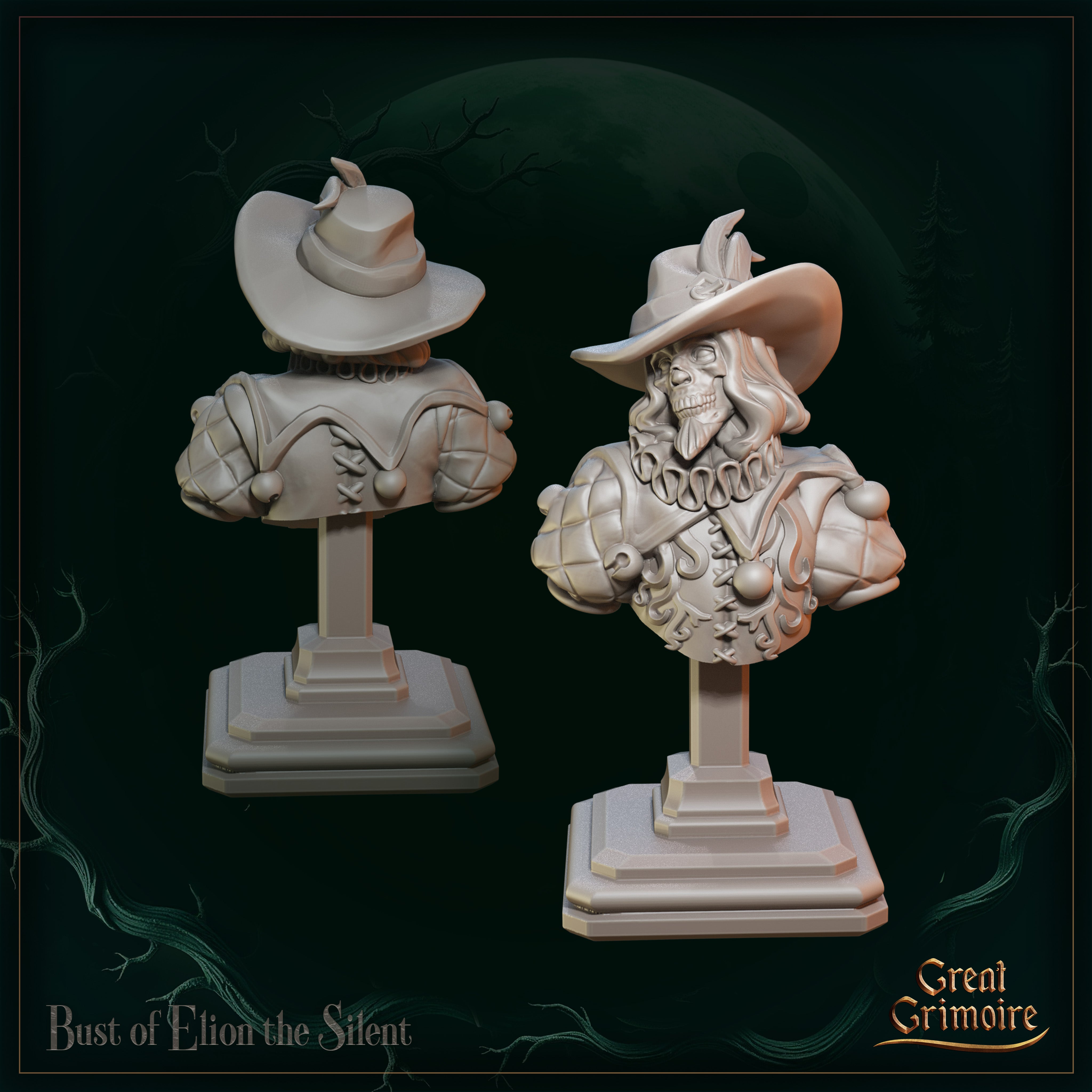 Elion the Silent - Bust aus der Reihe Song of the Eternal Night von Great Grimoire