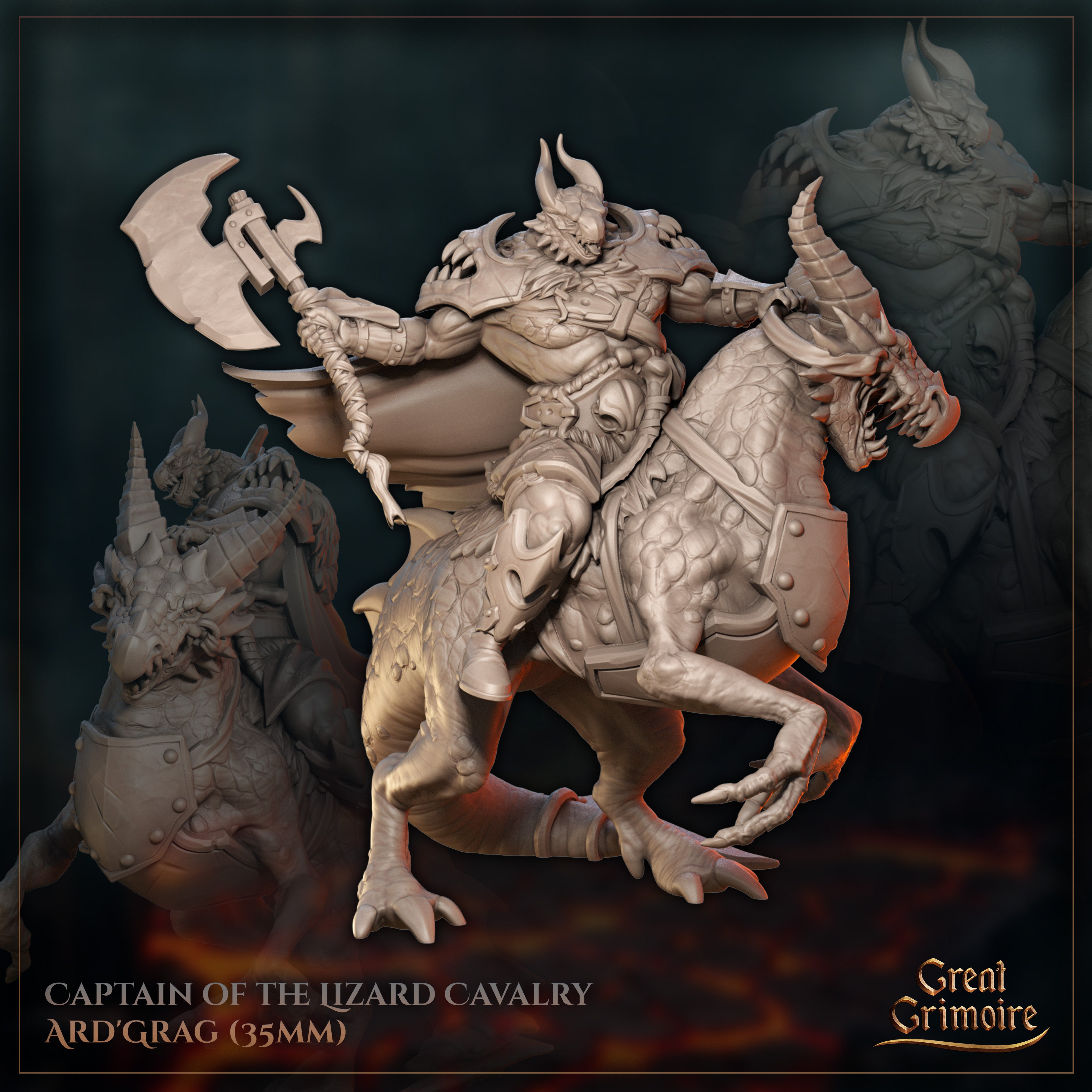 Captain of the Lizard Cavalry Ard Grag - Wrath Awakened - Great Grimoire