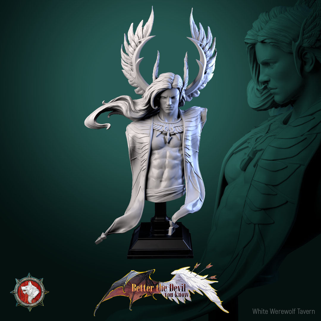 Cassiel, Heaven's Sentinel - Bust from the Better the Devil You Know series by White Werewolf Tavern