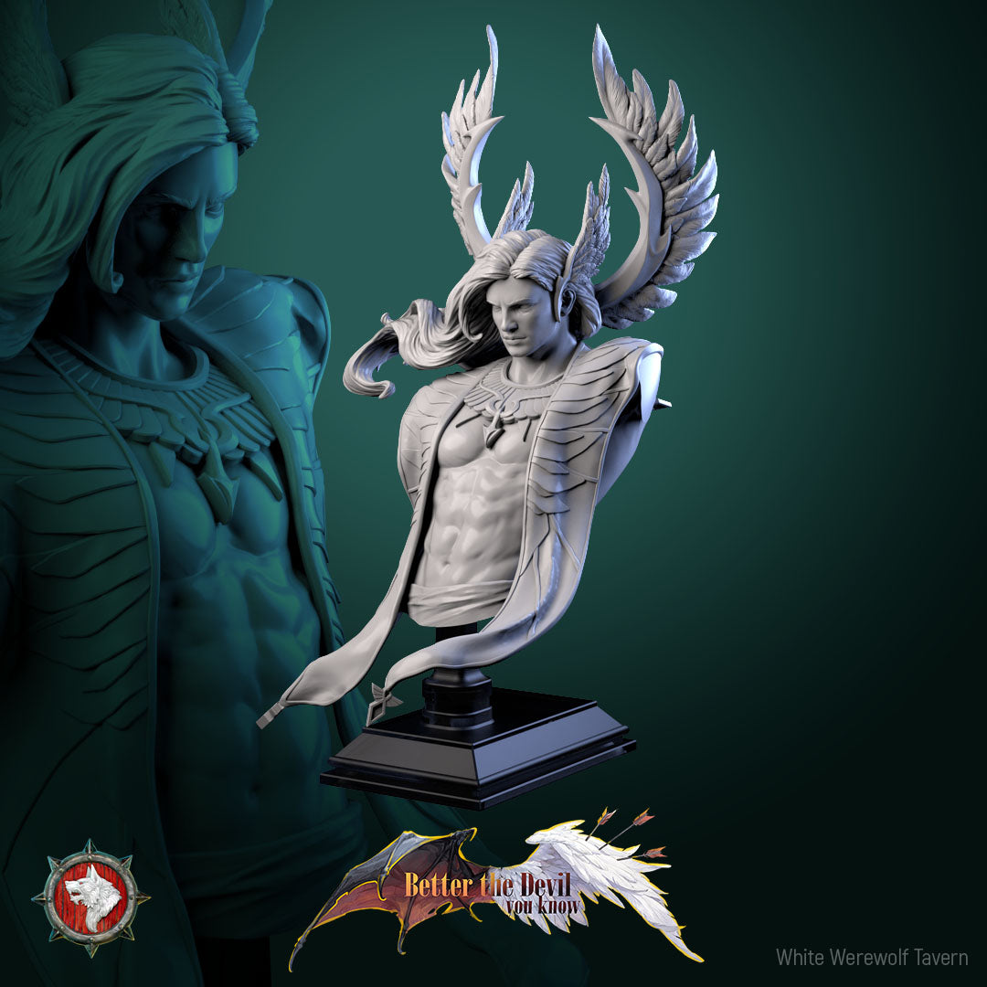 Cassiel, Heaven's Sentinel - Bust from the Better the Devil You Know series by White Werewolf Tavern