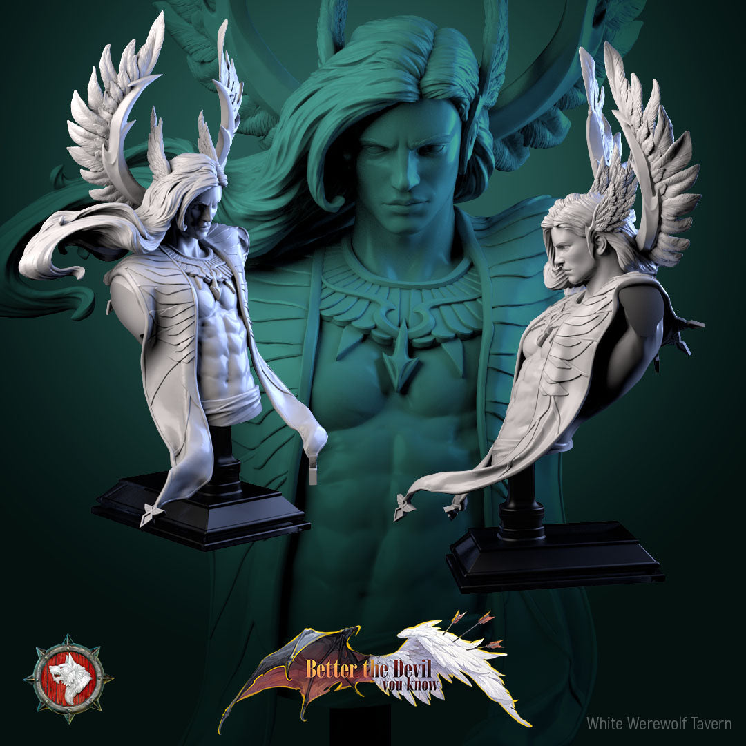 Cassiel, Heaven's Sentinel - Bust from the Better the Devil You Know series by White Werewolf Tavern