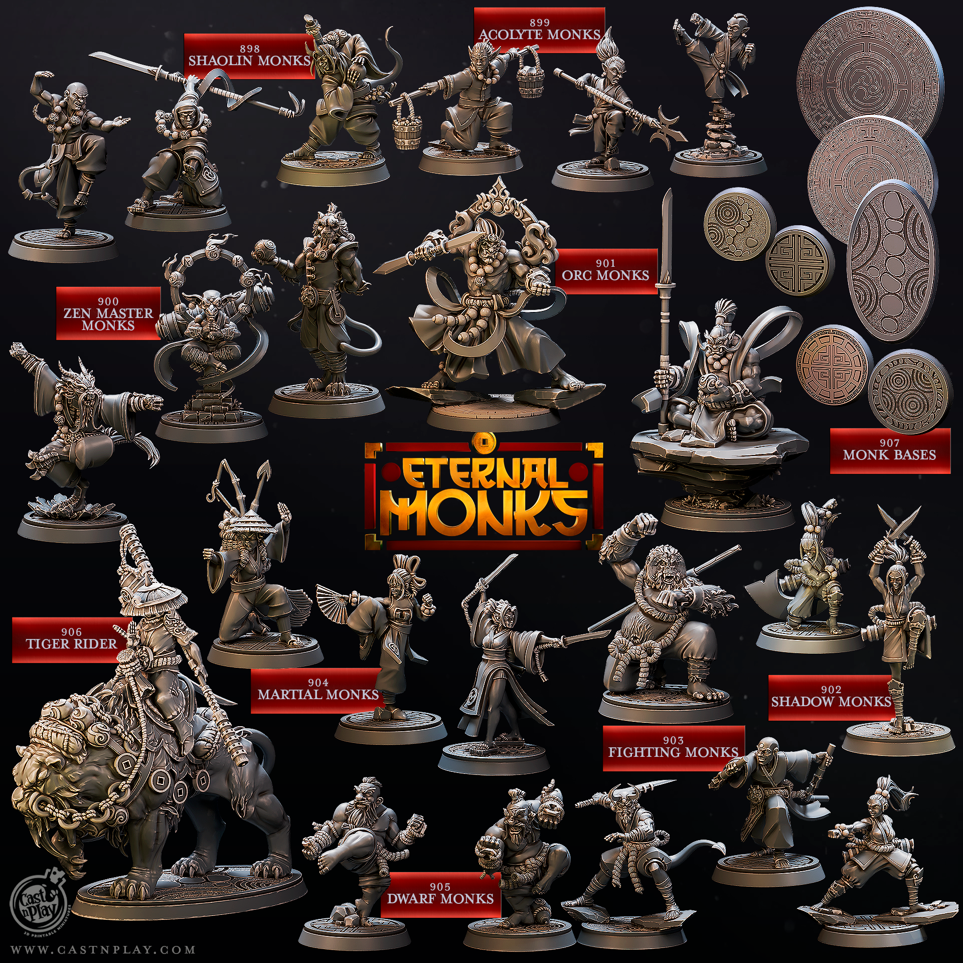 Zen Master Monks - Eternal Monks - Cast n Play