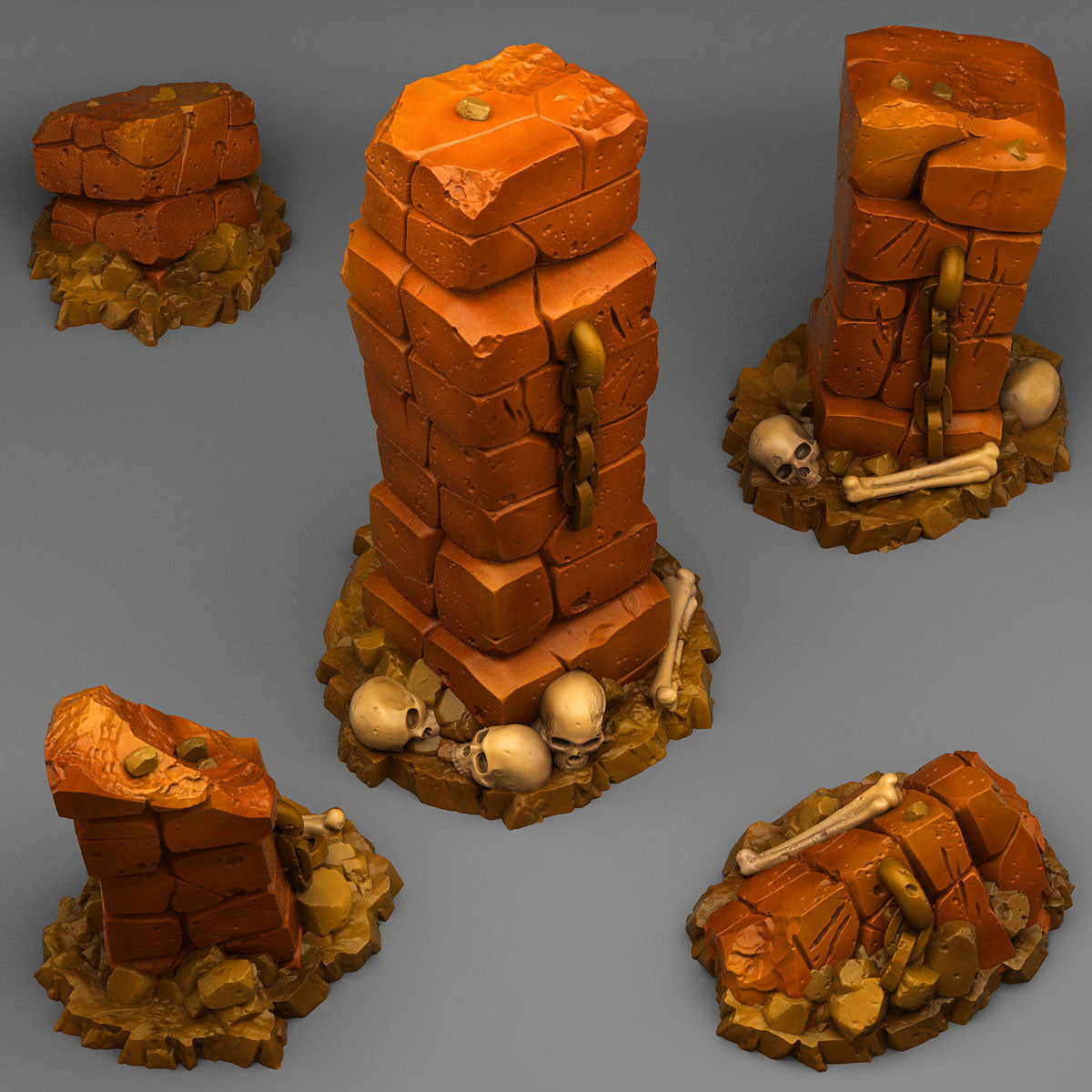 Chained Rocks - Plants & Rocks Nov - Print Your Monsters