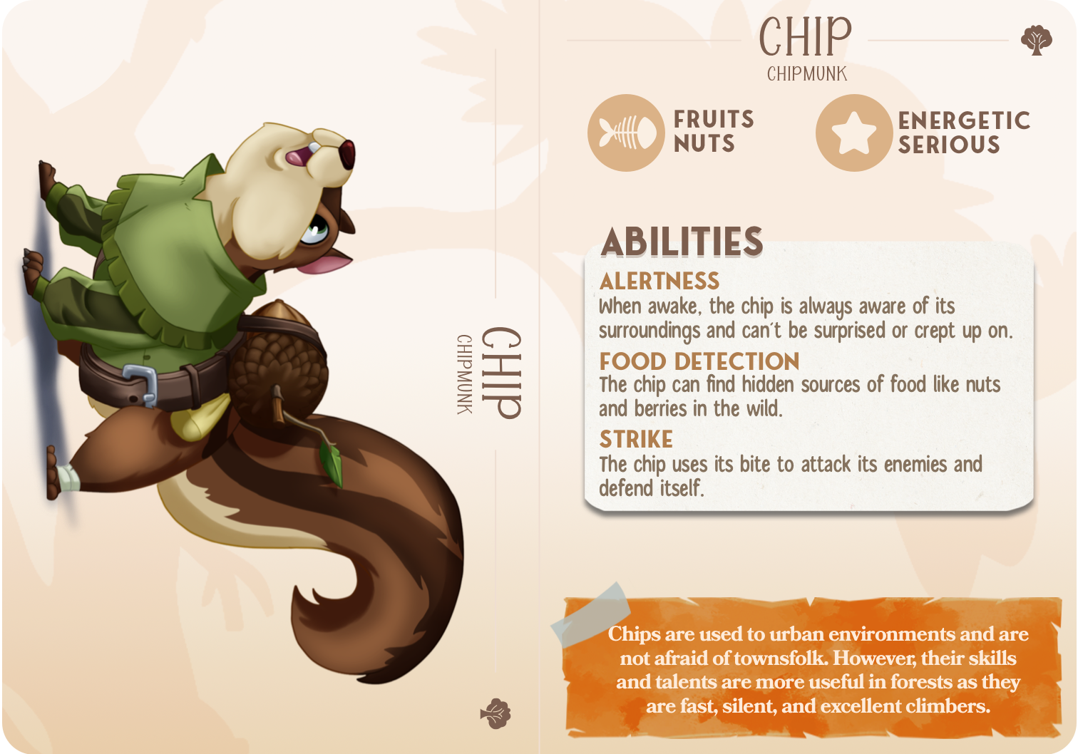 Chipmunk - Climbers - Chip - Animal Companions by Cornelia - Cast n Play