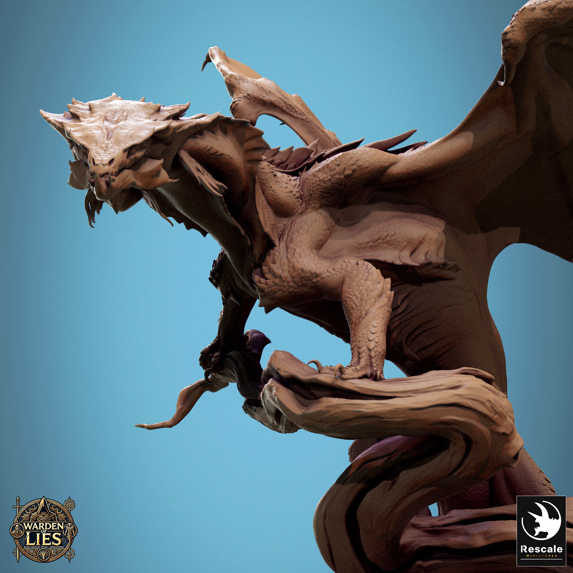 Chromatic Green Dragon Stance - aus der Reihe Warden of Lies von Rescale Miniatures