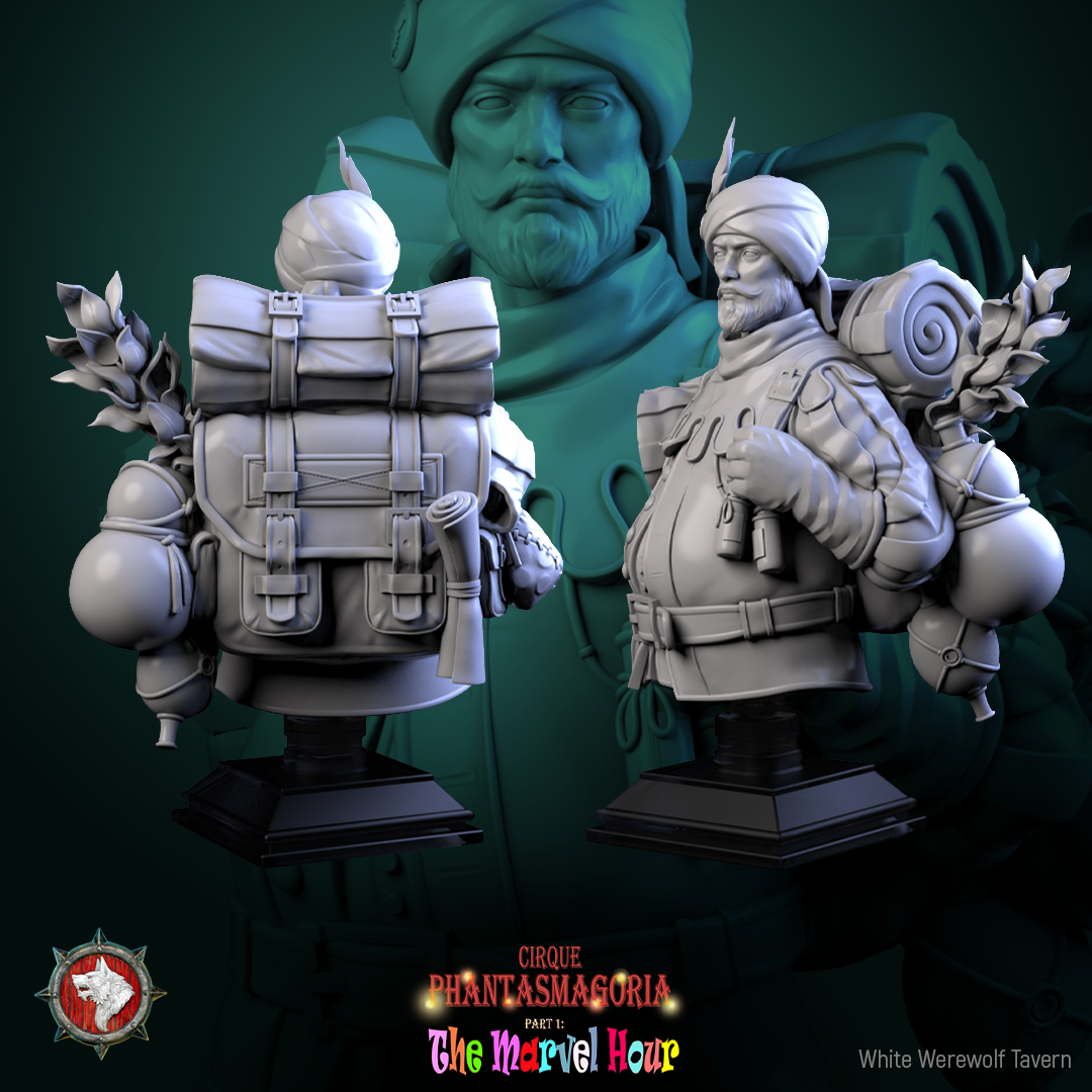 Clatterjack Cobblecart Bust mit Base - aus der Reihe Cirque Phantasmagoria 1 - White Werewolf Tavern